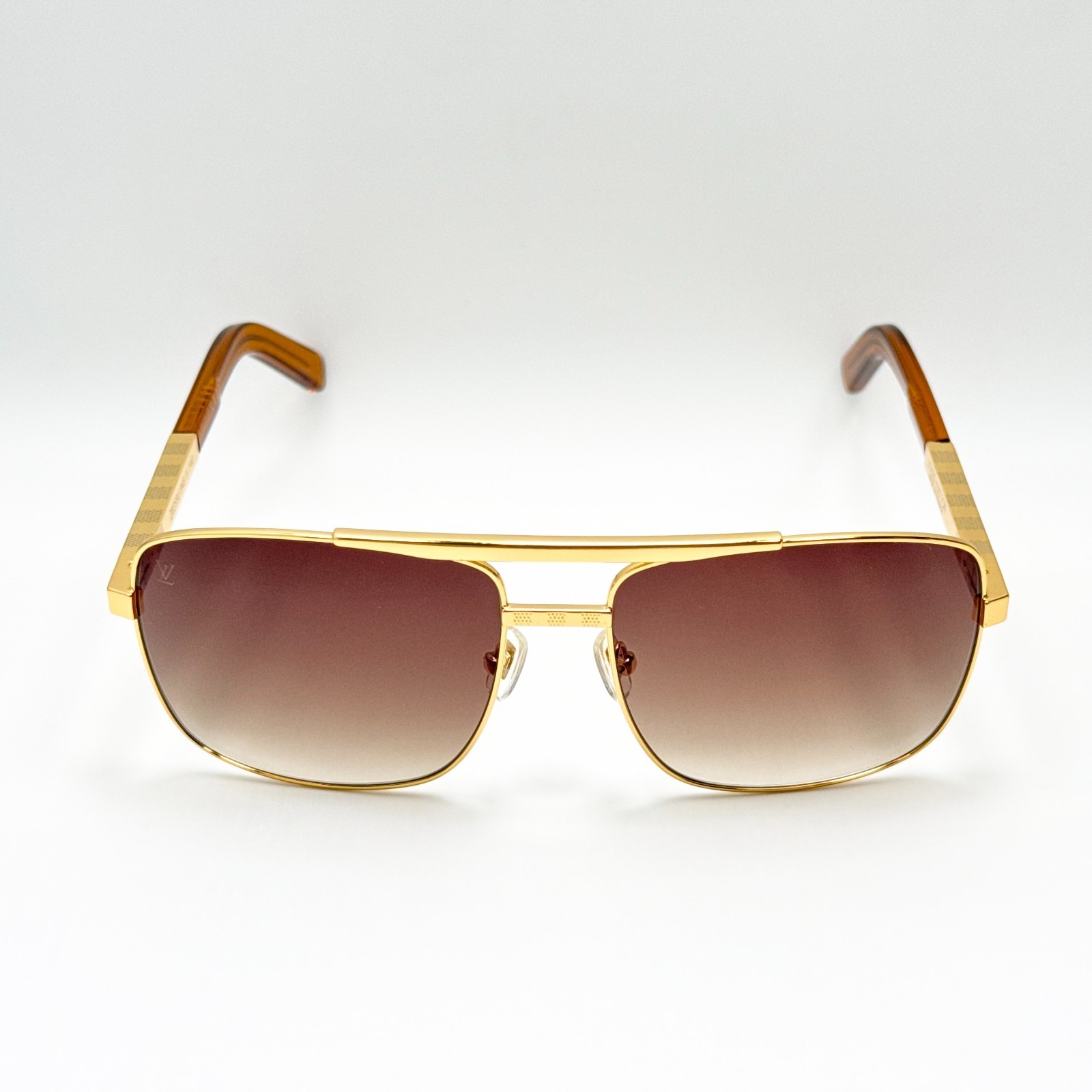Louis Vuitton Attitude Z0259U Sunglasses Gold Frame Brown Lens Unisex 59-16-140
