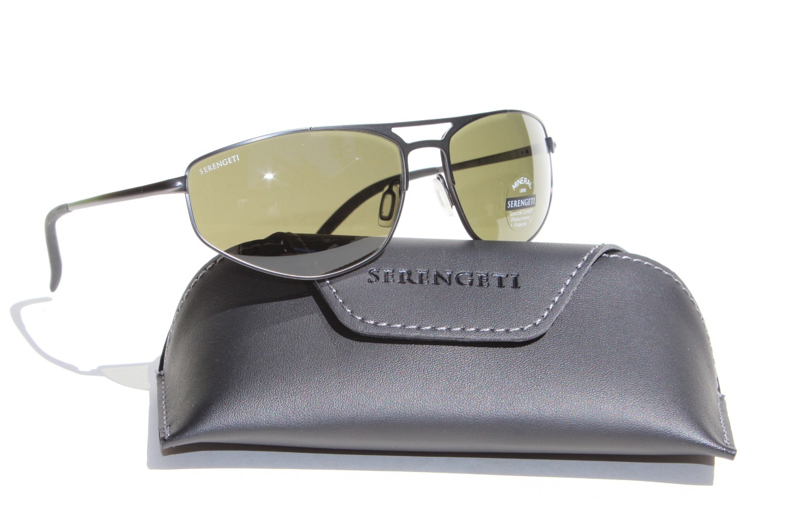 SERENGETI Masten POLARIZED Sunglasses Matte Gunmetal/555nm NEW SS579002 Italy