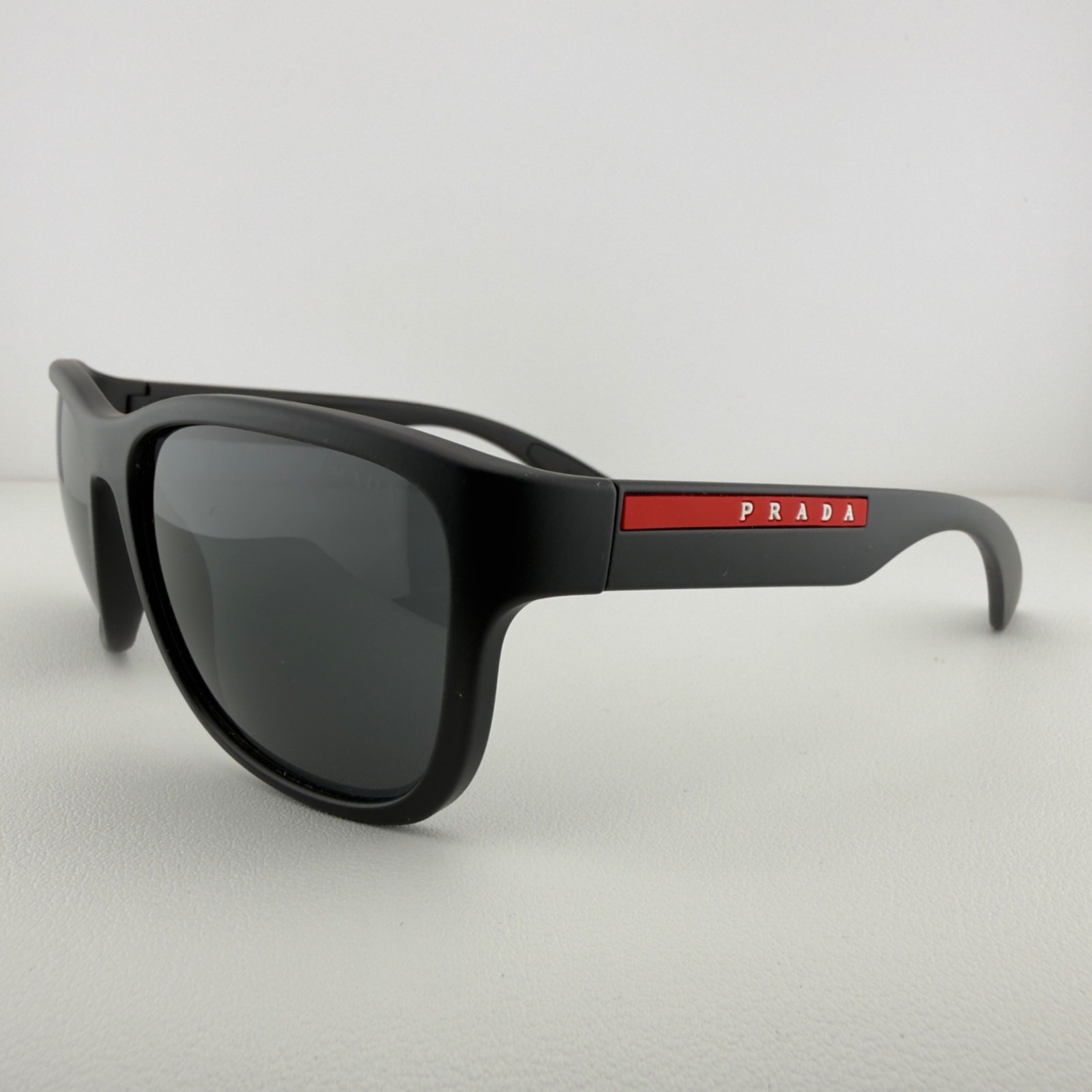 Prada SPS01U Sunglasses Linea Rossa Black Rubber 59 19 145 READ