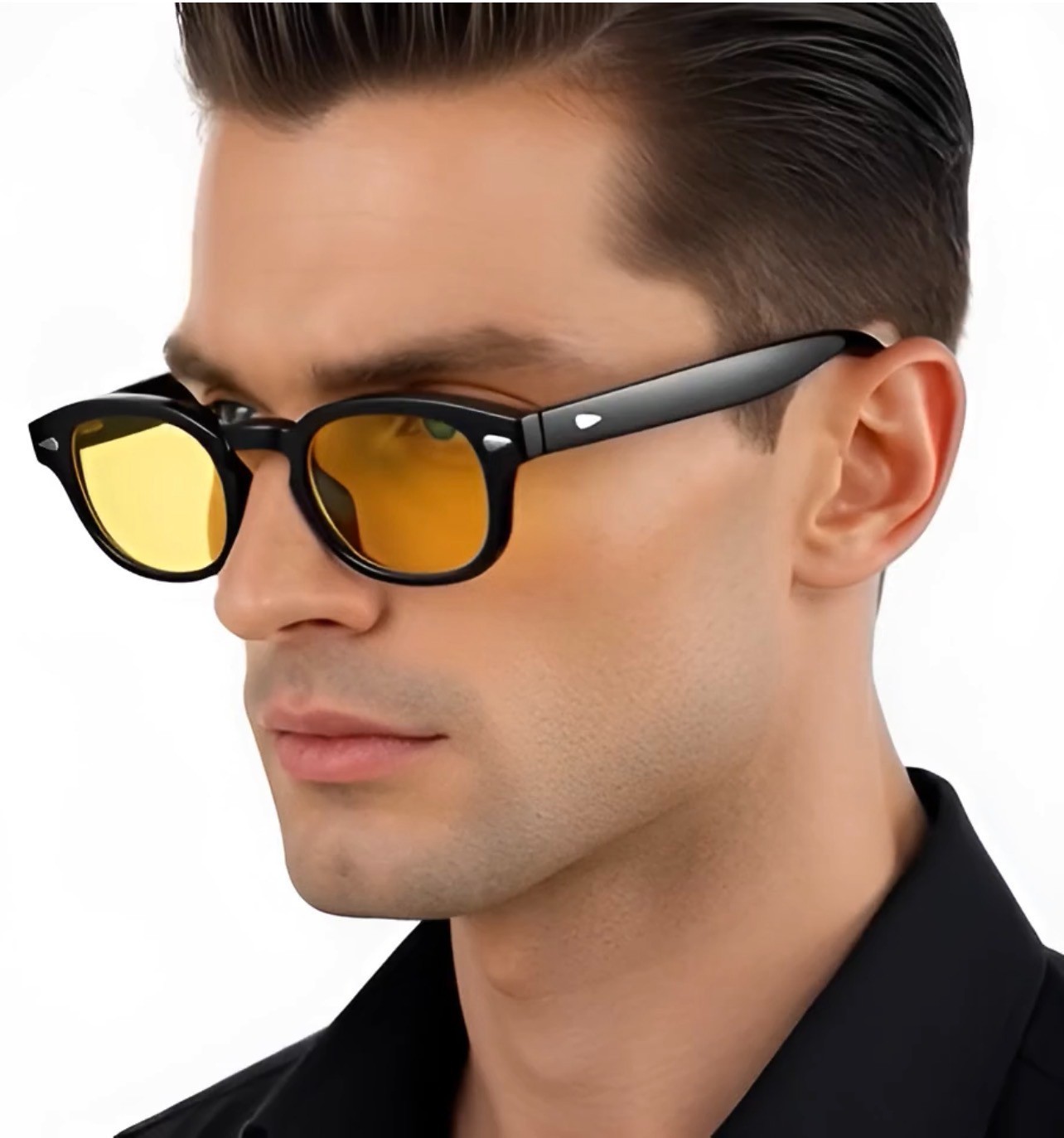 Mens Sunglasses Johnny Depp Robert Downey Tinted Blue Lens Retro Classic Fashion