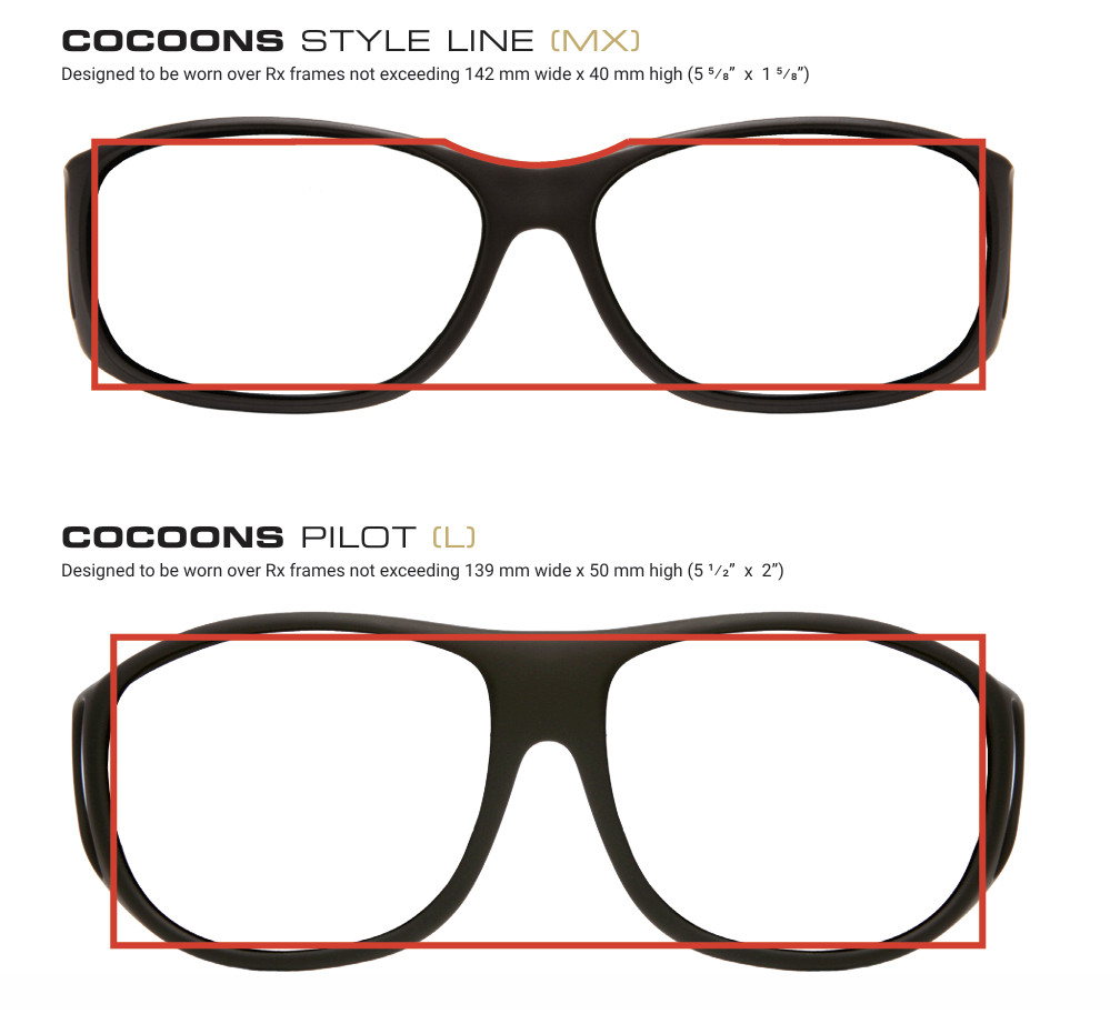Cocoons Sunglasses Brand New MULITPLE SIZES Black Frame Grey Lens Polarized