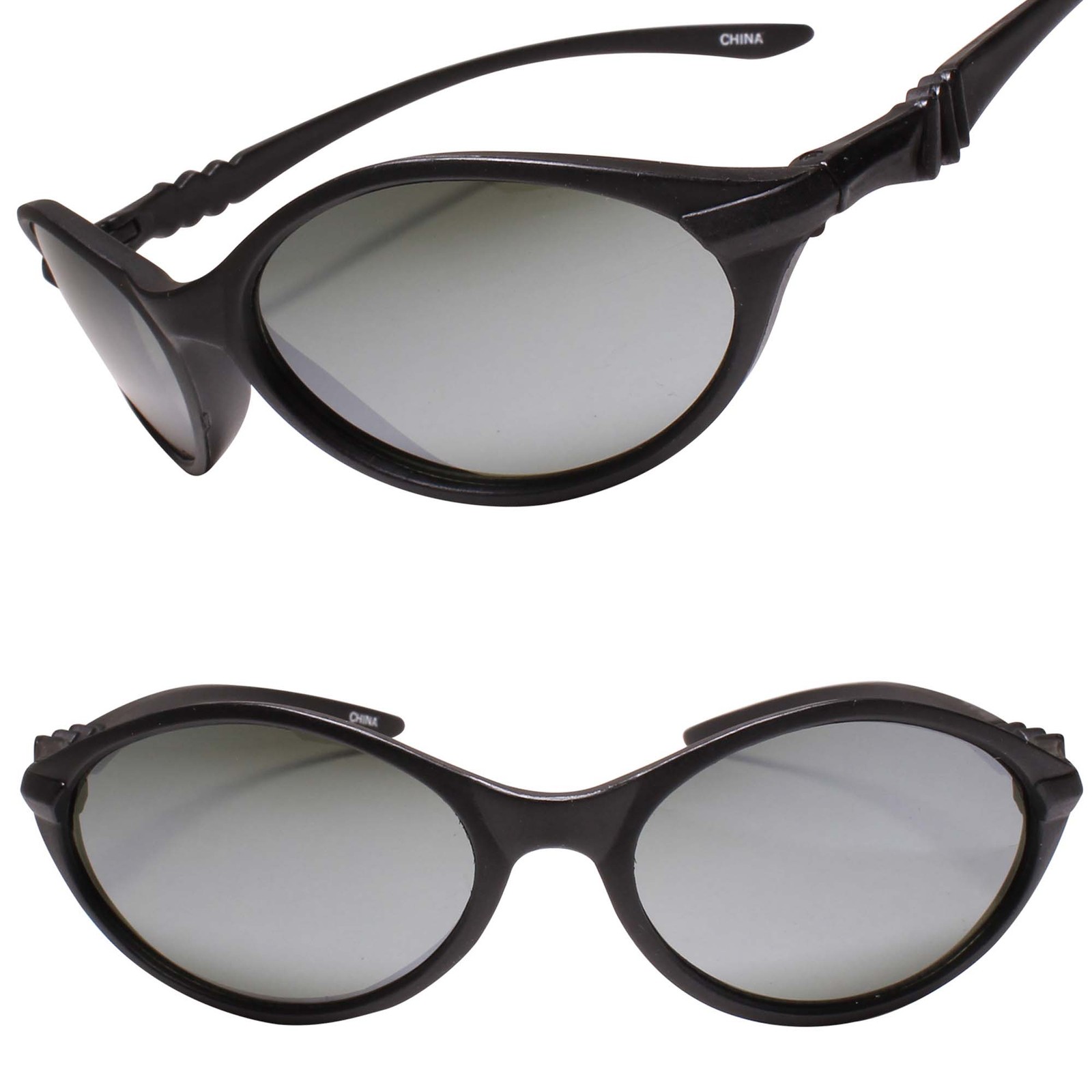 Small Low Profile Lightweight Cycling Running Wrap Sport Matte Black Sunglasses