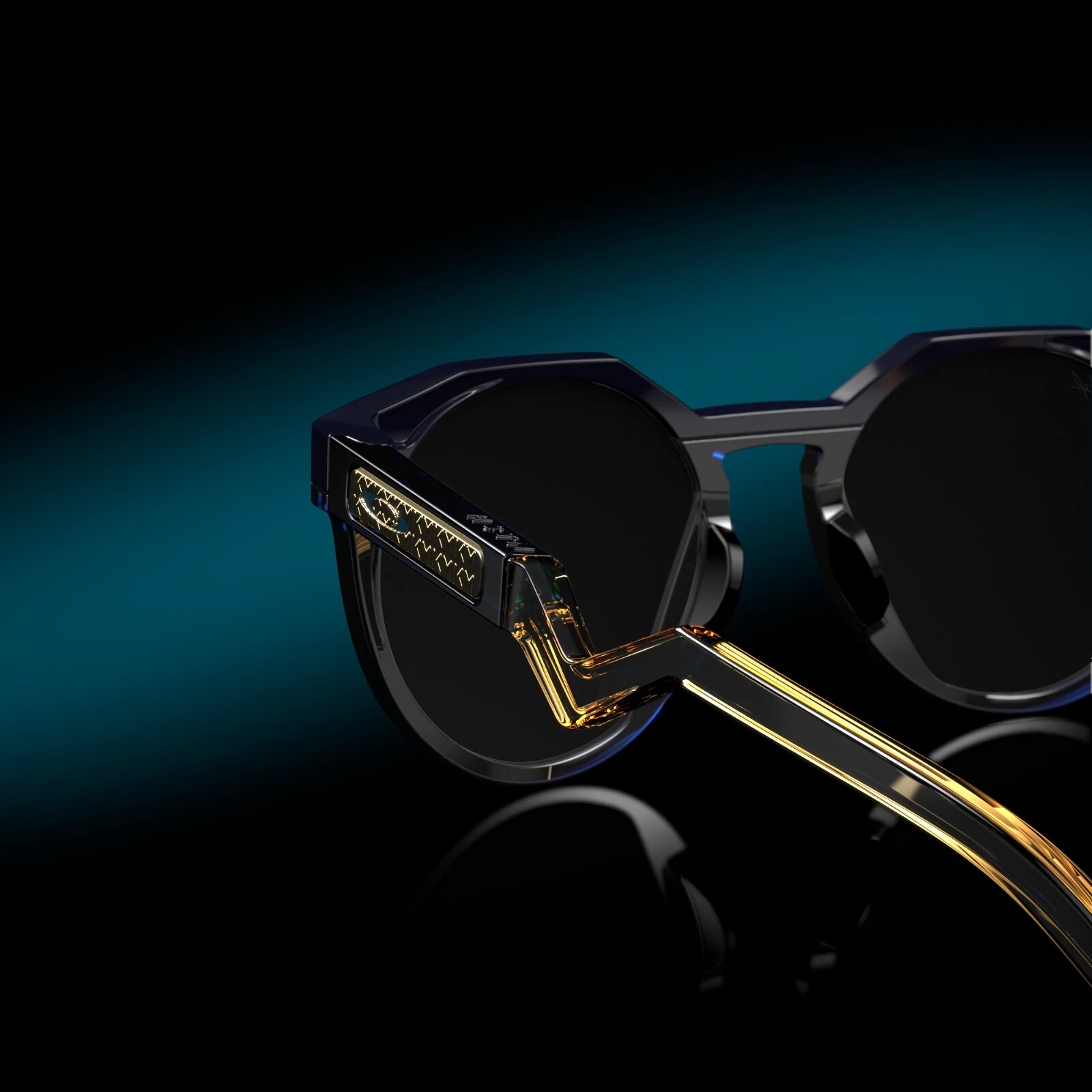 Oakley Mbappé HSTN POLARIZED Sunglasses OO9242-1152 Transparent Blue / PRIZM 24K