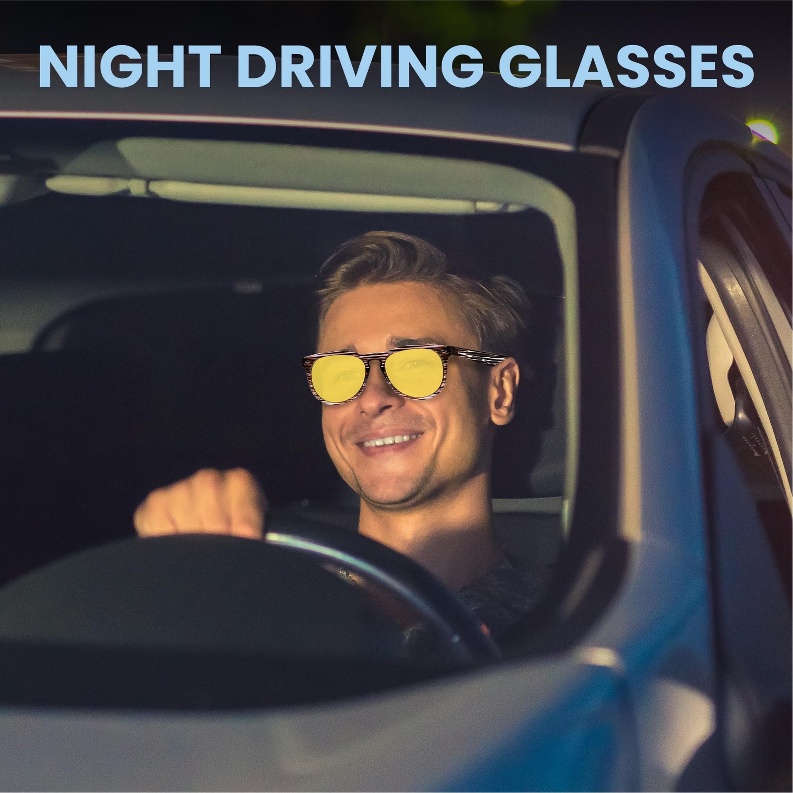 Night Vision Driving Glasses Anti Glare Polarized Night Yellow Driving