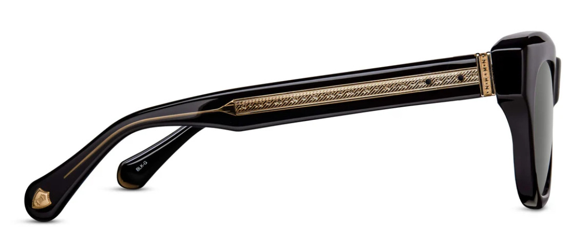 Matsuda M1027 Rectangular Sunglasses in BLK-G