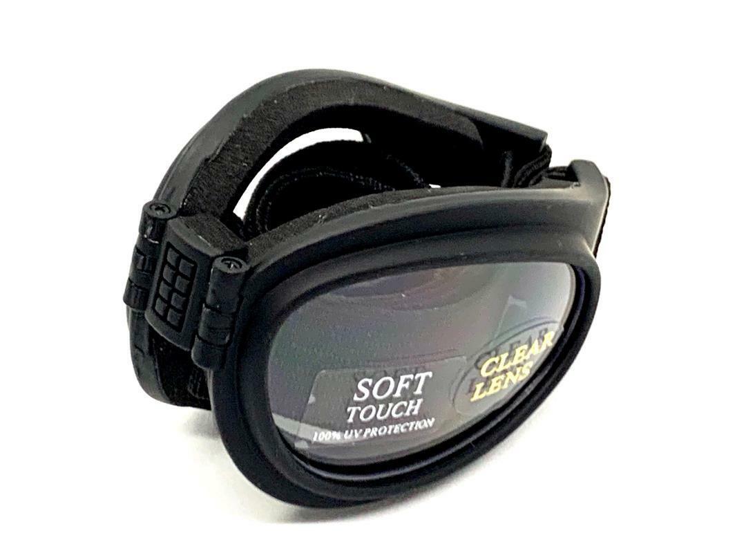 MOTORCYCLE Riding Padded Folding Pocket GOGGLES Protective Eyewear Clear Lens