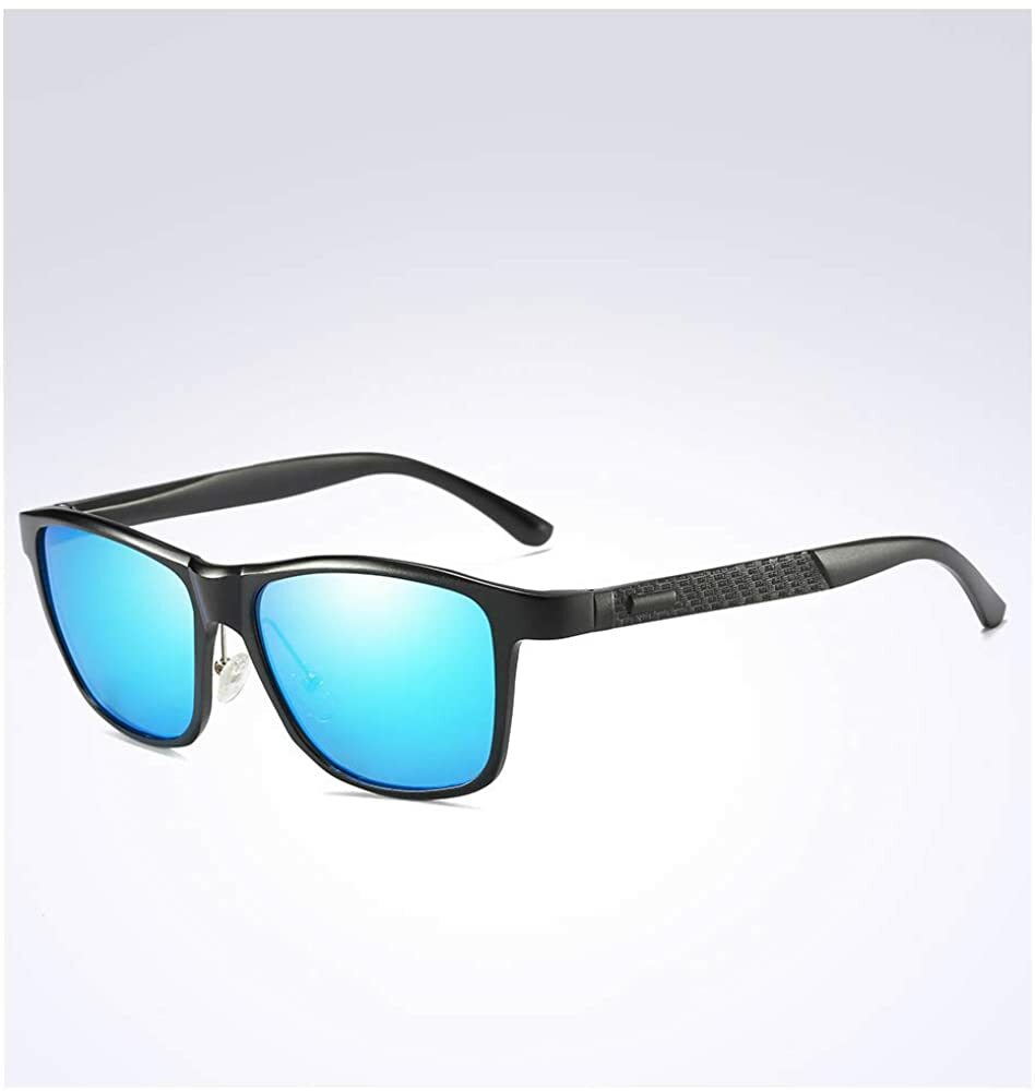 Sports Polarized Sunglasses for Men – Mens Sports Glasses Metal Frame (Blue)