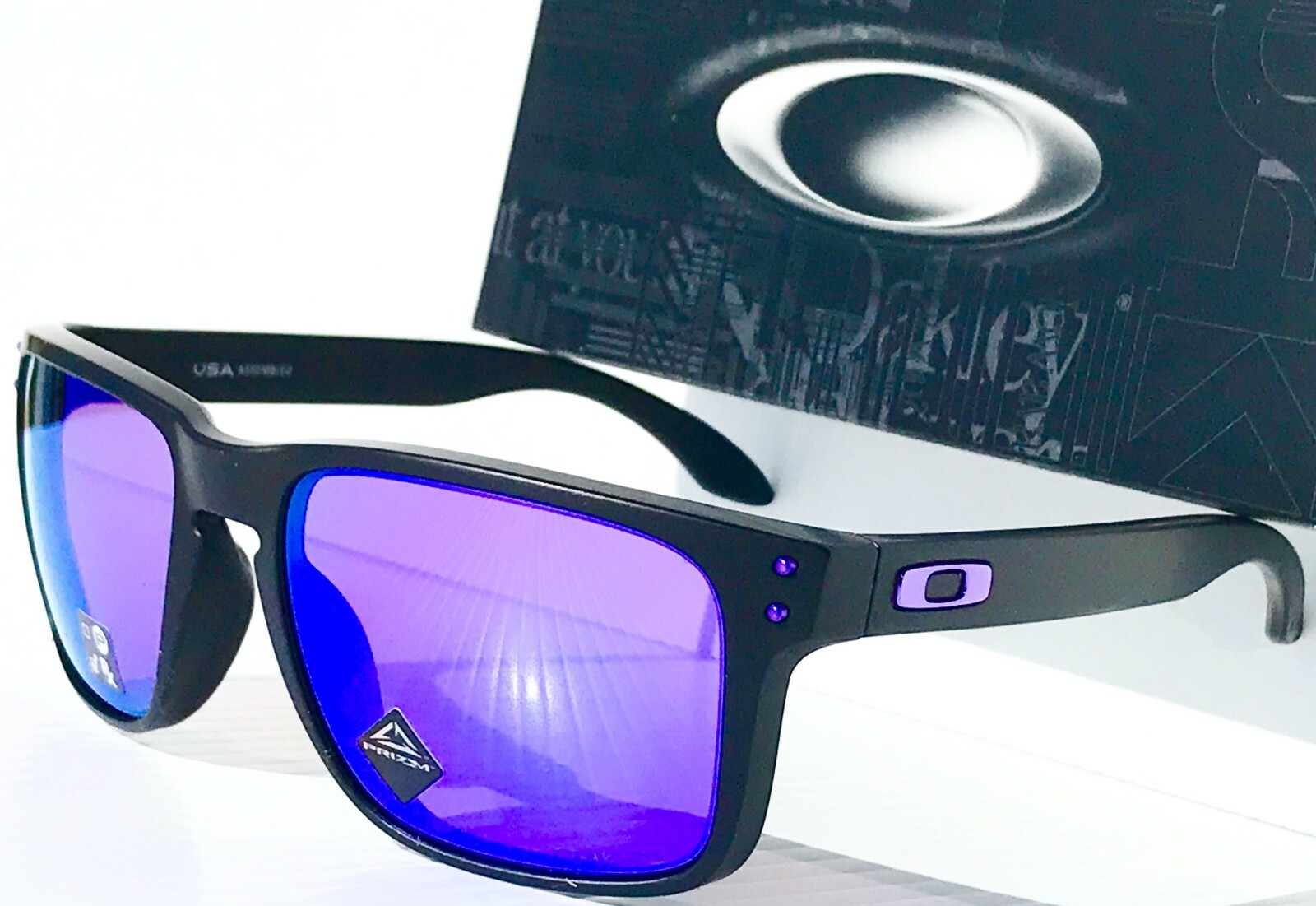 NEW* Oakley HOLBROOK XL Matte Black w PRIZM Violet Iridium Sunglass 9417-20
