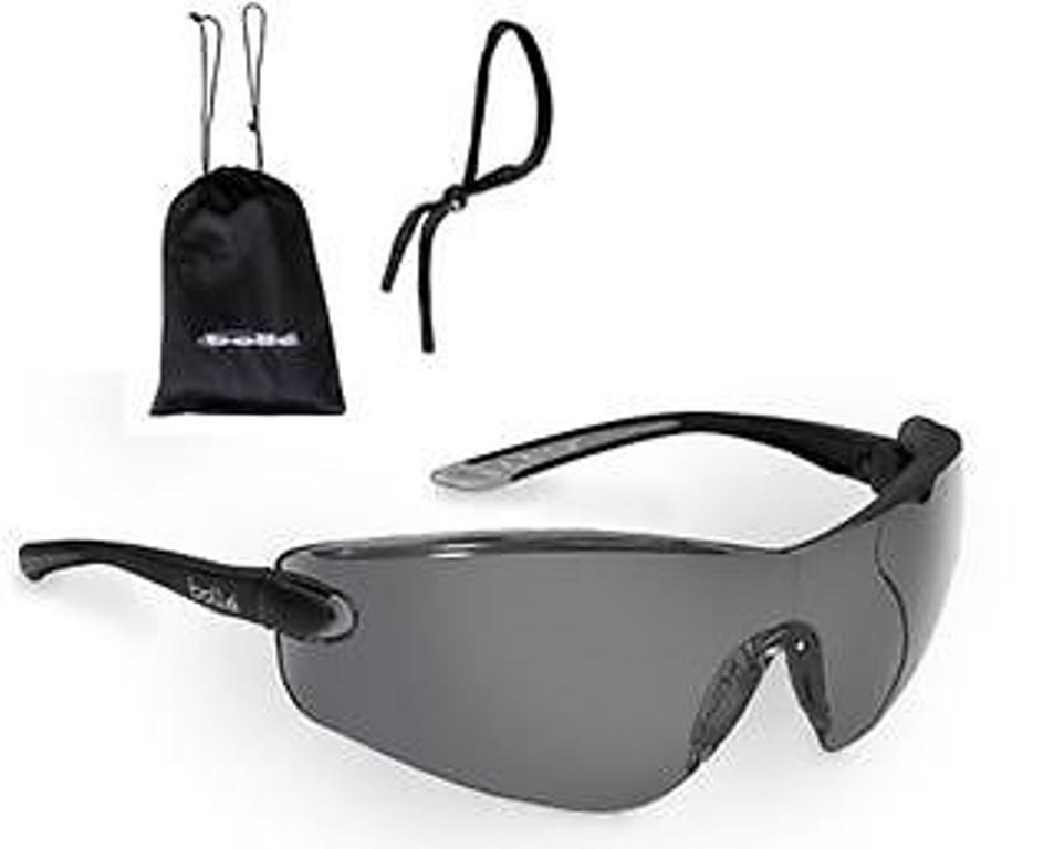 Bolle 40038 Cobra Smoke Gray Sunglasses Anti-Fog Lens W/Case and Cord