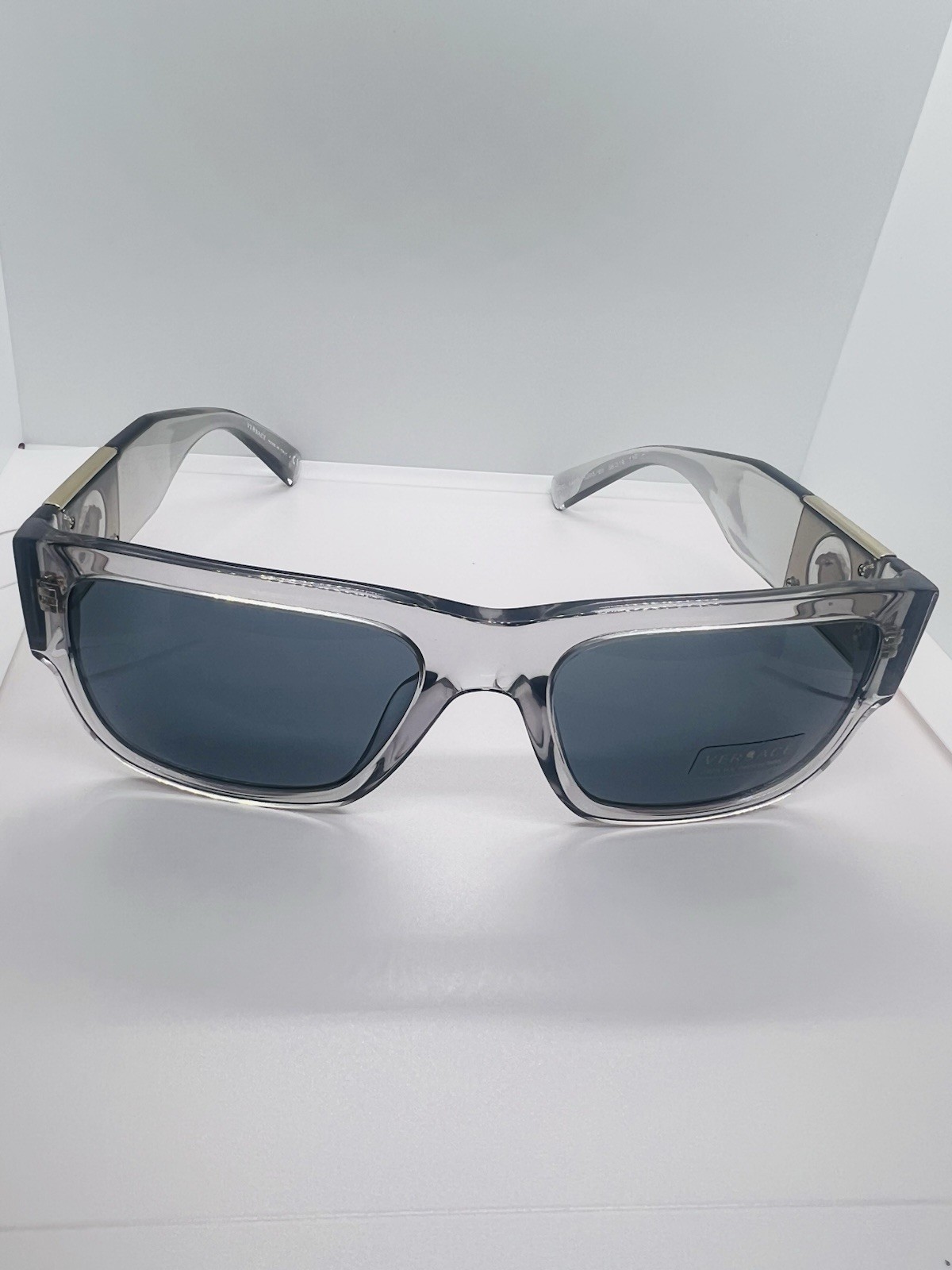 Versace Man Sun Glasses Gray Medusa Logo