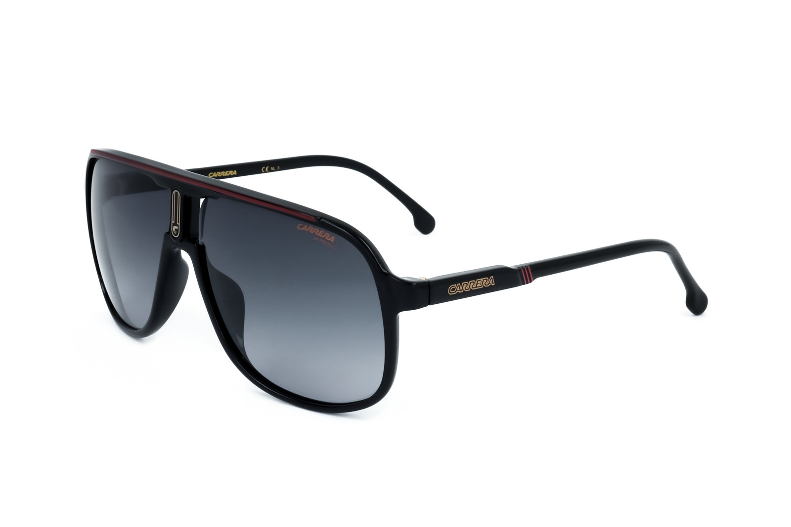 Carrera Men’s 62mm Black Red Sunglasses CA1047-S-OIT-9O