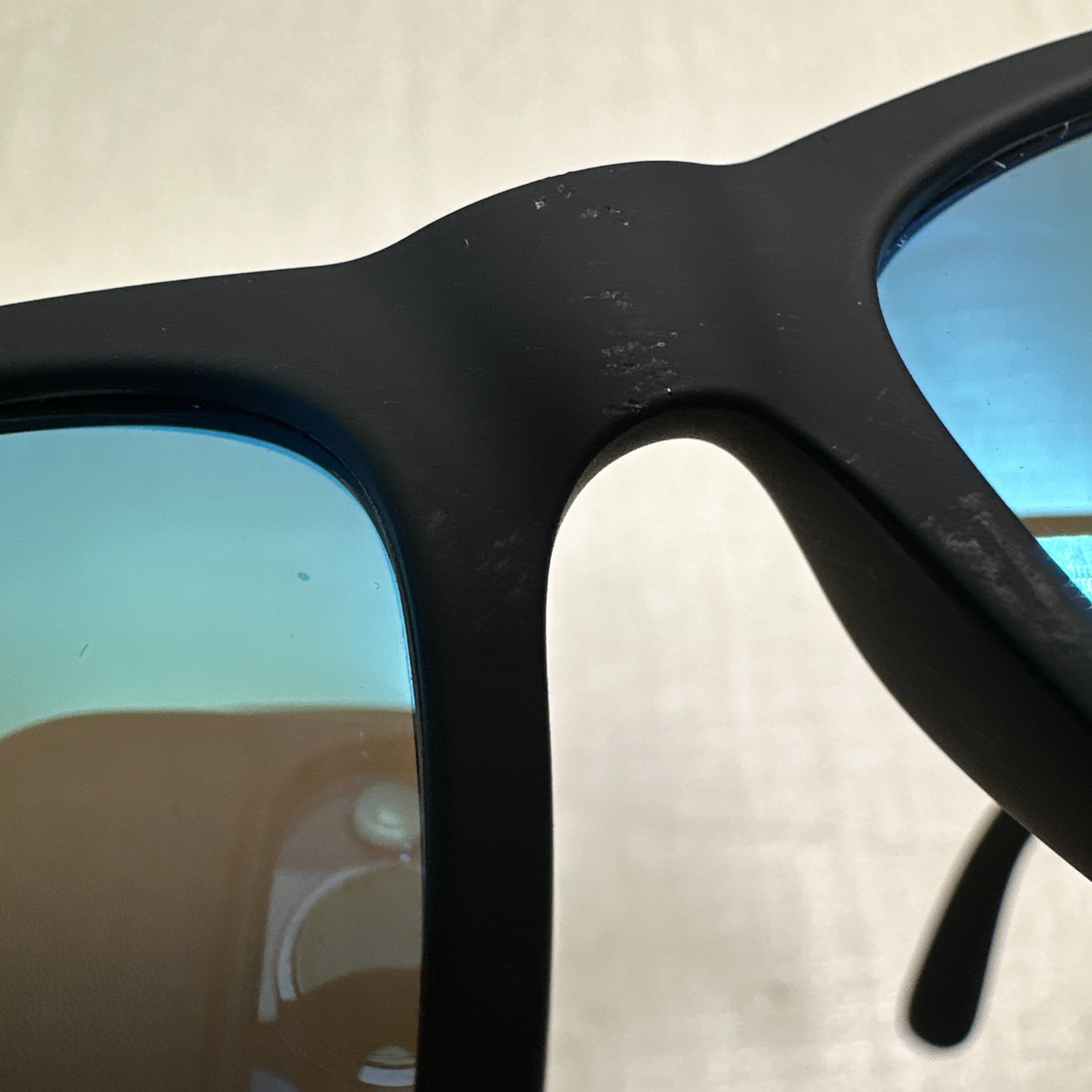 Ray Ban RB4165 Justin 622/55 Black Sunglasses 54-16-145 Dark Blue Lens / READ