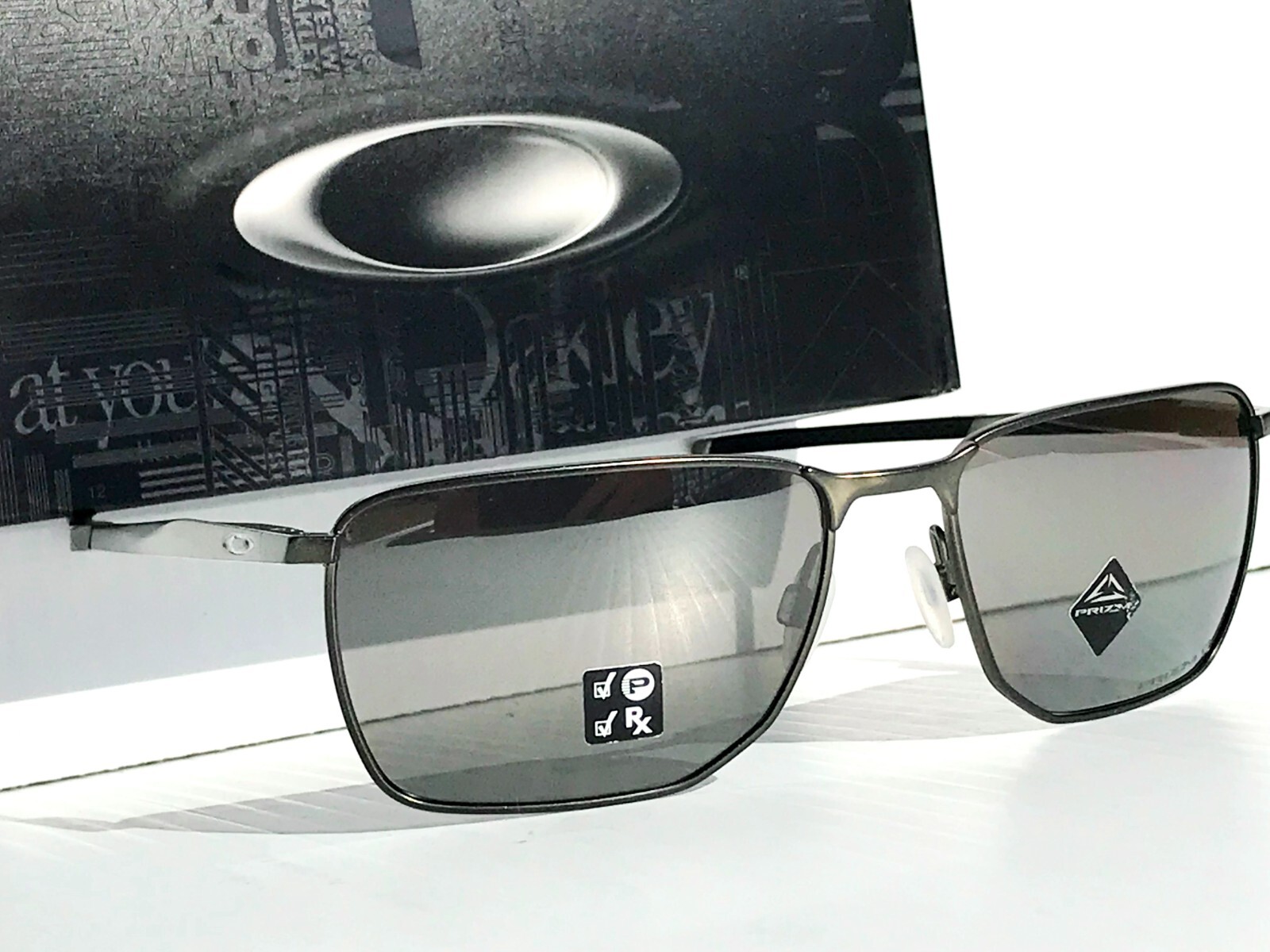 NEW* Oakley EJECTOR Carbon Metal w POLARIZED PRIZM Black Sunglass 4142-03