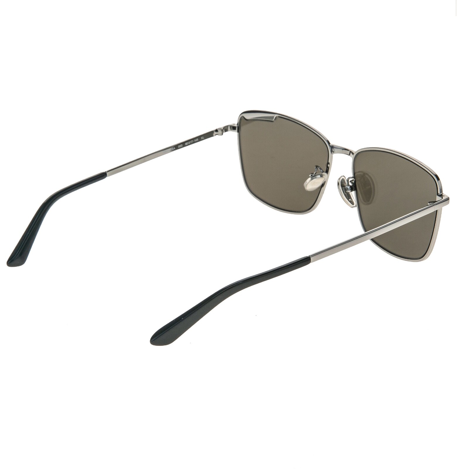BALENCIAGA TAG PLATE 0280 Ruthenium Blue Mirror Sunglasses Unisex BB0280SA 003