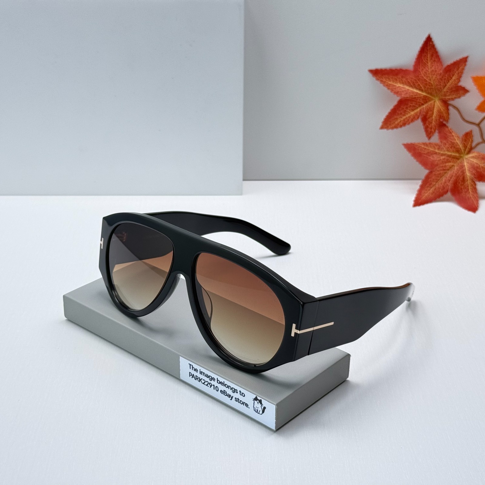 Tom Ford TF1044 Bronson Sunglasses Black Frame Gradient Brown Lens 60-12-140