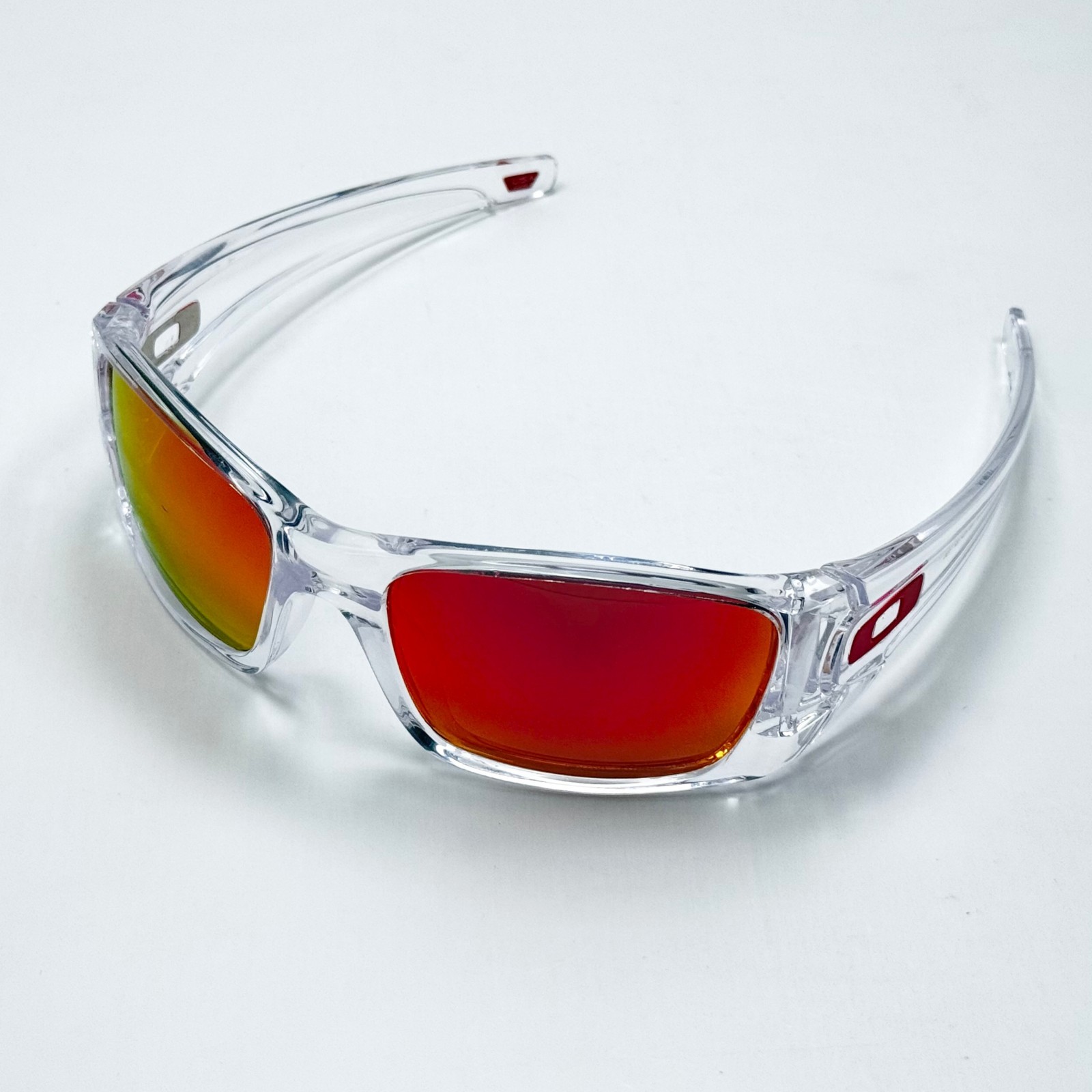 Oakley Fuel Cell OO9096 Sunglasses Clear Frame Ruby Iridium Polarized