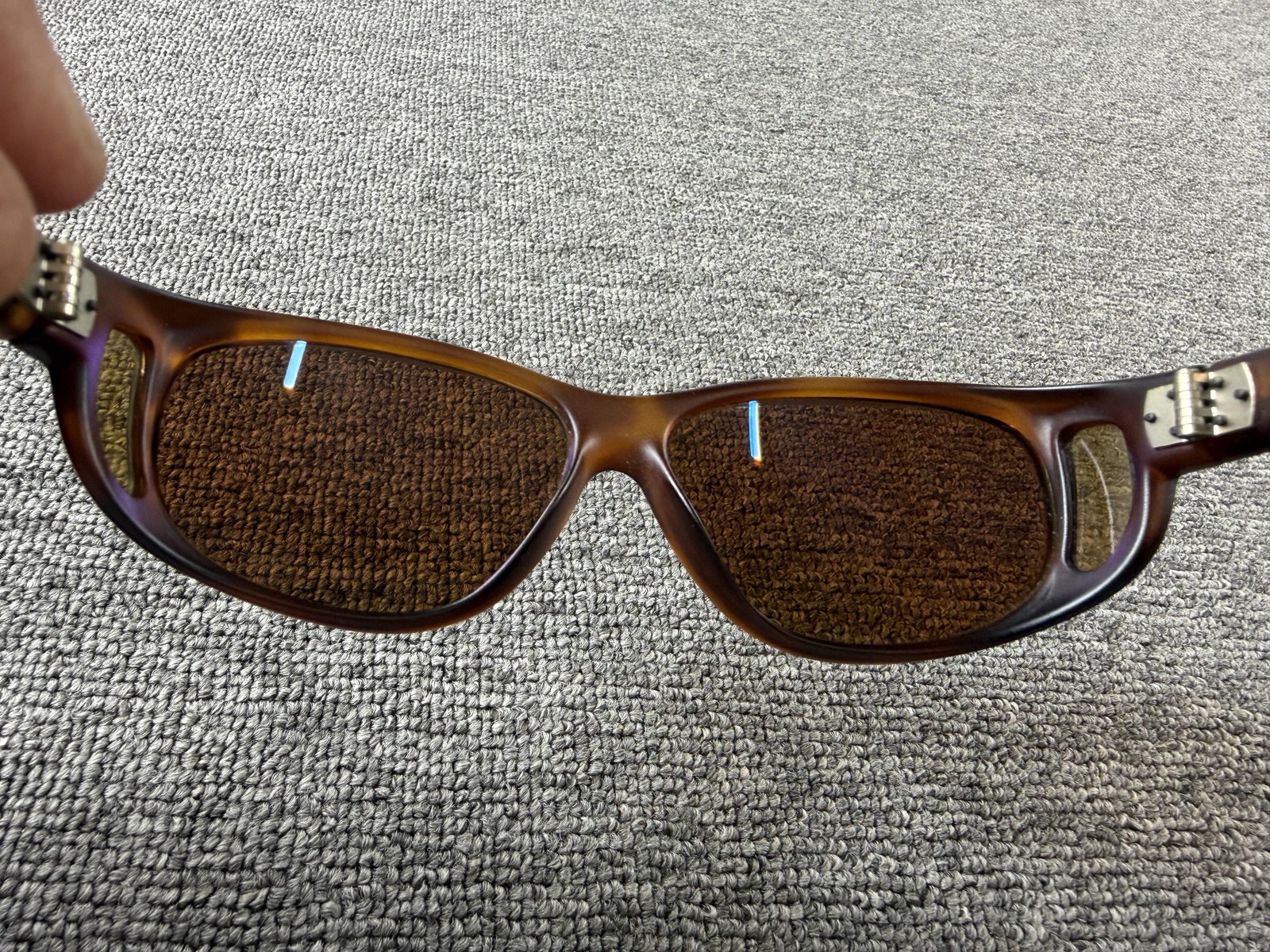 Ocean Waves Sunglasses Mens One Size Brown Tortoise Wrap Blue Mirrored Nassau