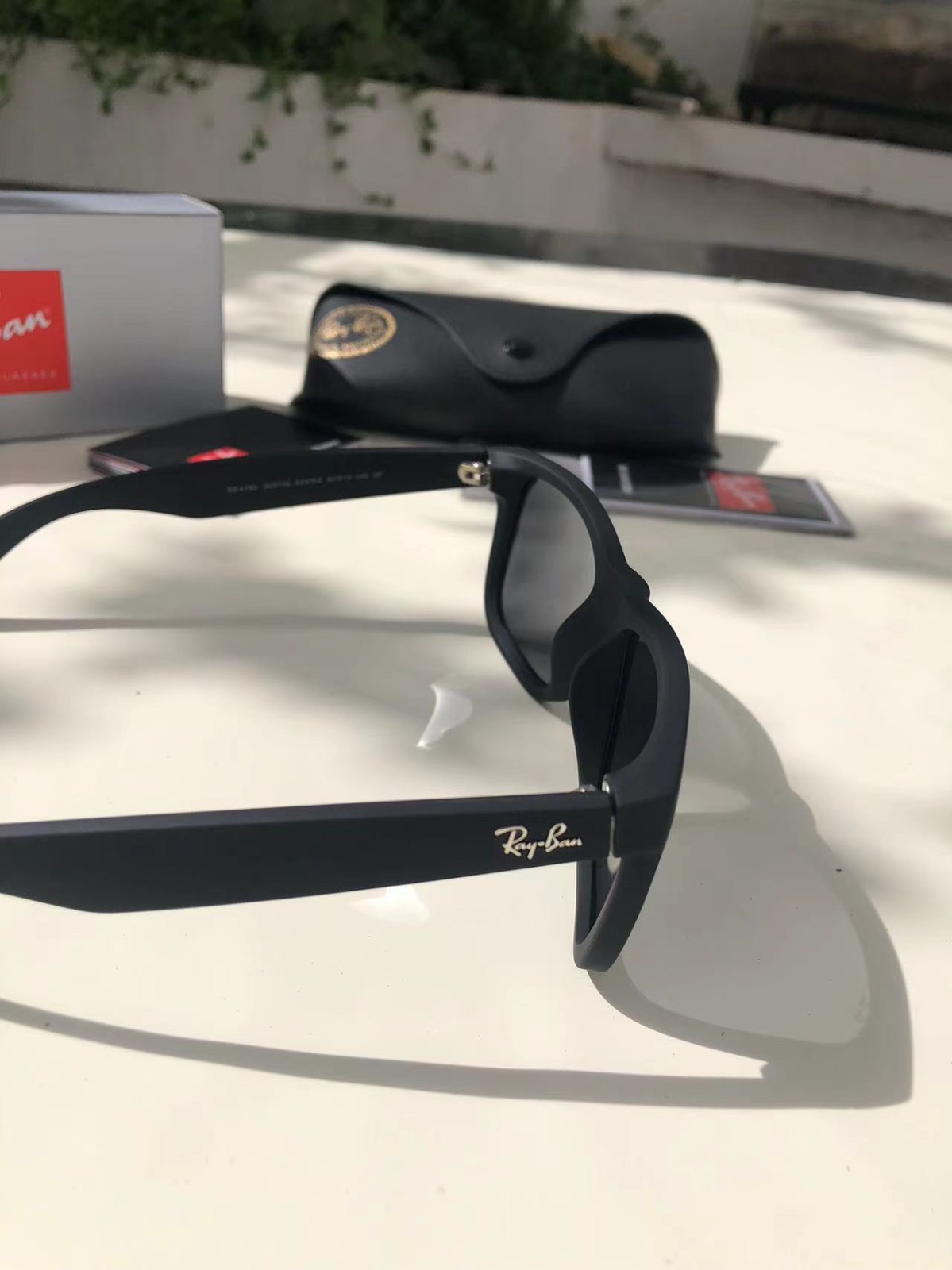 Ray-Ban RB4165 622/T3 Rubber Black/Mesmer Silver Mirrored Polarized Sunglasses