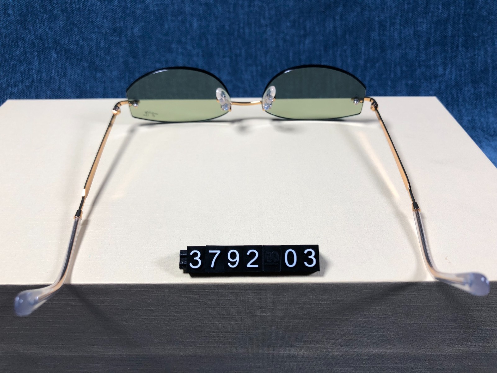 Ray-Ban RB3792 Sunglasses Gold Frame Green Lens 55/17MM 001/2 145MM