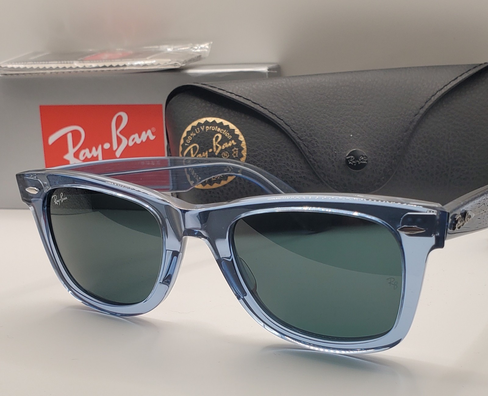 Ray Ban Classic Wayfarer RB 2140 658756 Transpareny Blue w/Blue 50mm