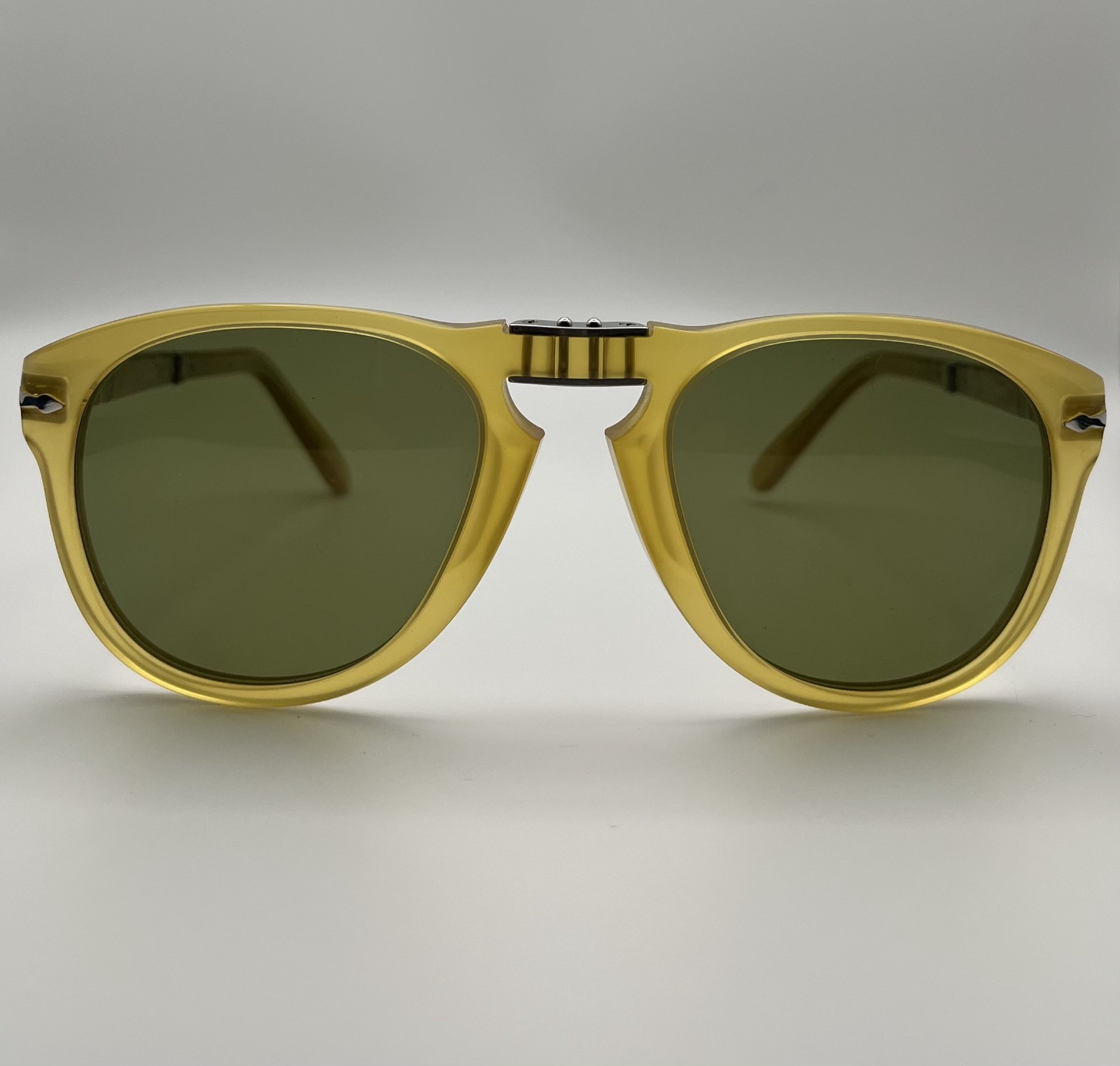 Persol PO0714SM 204/S3 Steve McQueen Sunglasses Opal Yellow Polarized 54mm