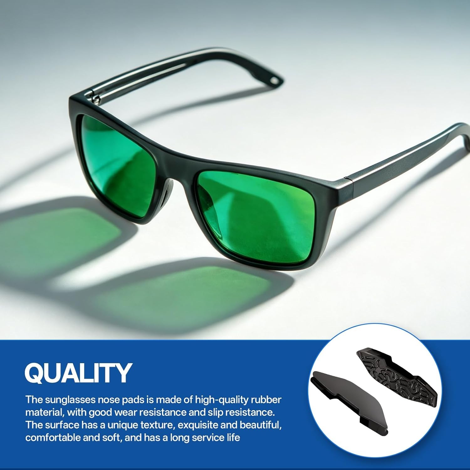 Sunglasses Black Rubber Replacement Nose Pads Part For Costa Mainsail 6S9107