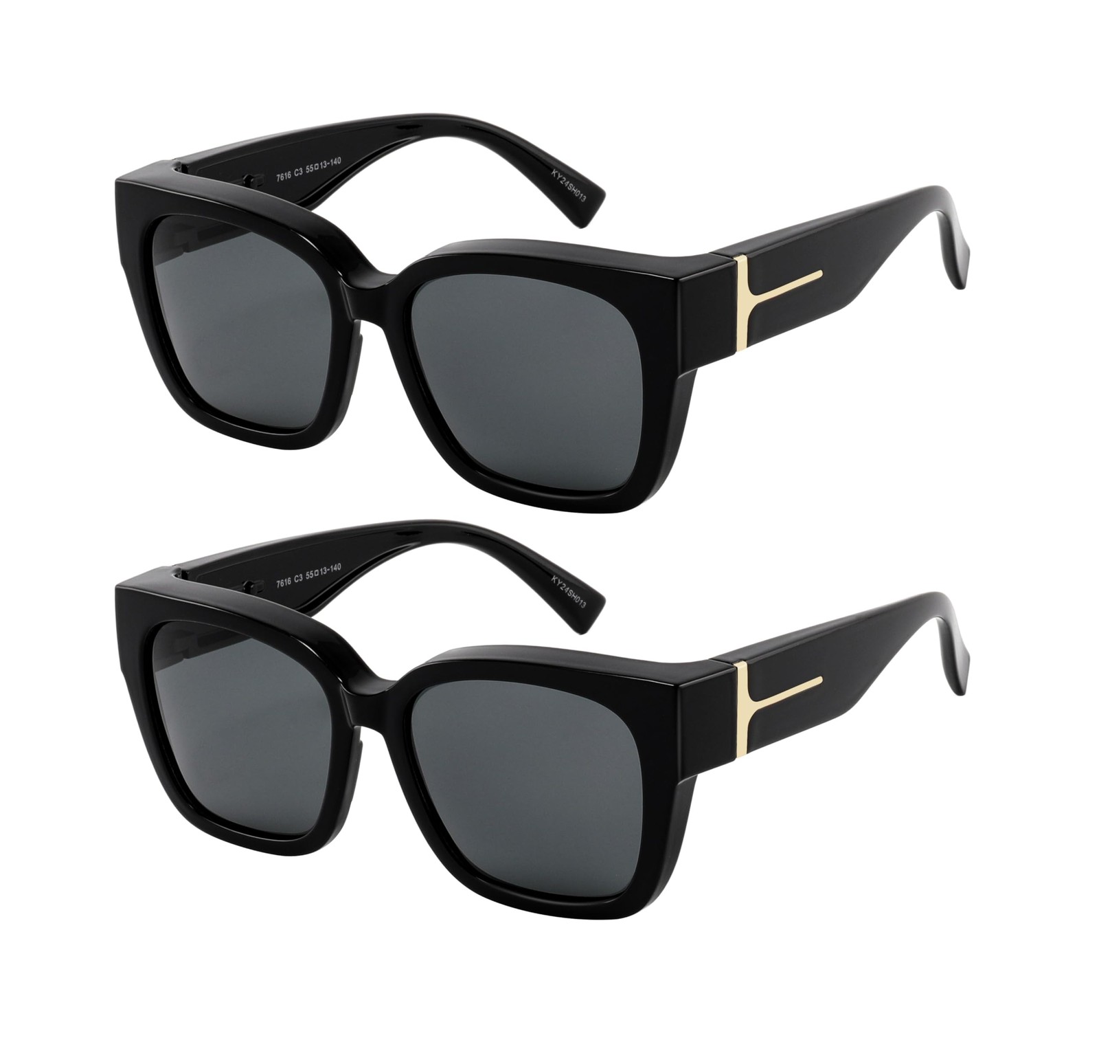 Yogo Vision Polarized Fit Over Glasses Sunglasses for Women Men Wear Over