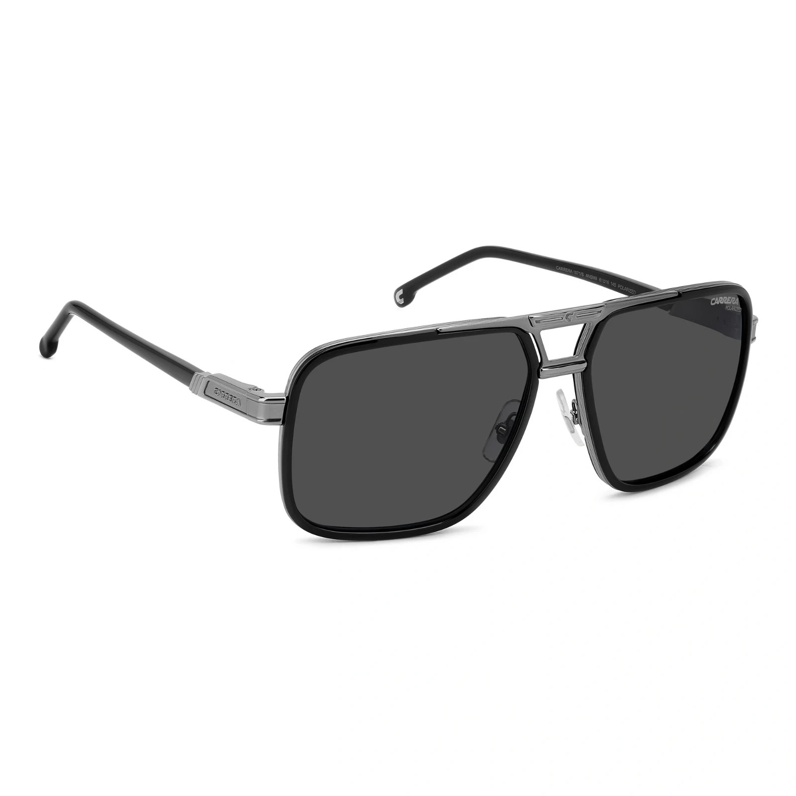 Carrera 1070/S ANS M9Black Ruthenium/Grey Polarized Rectangular Men’s Sunglasses