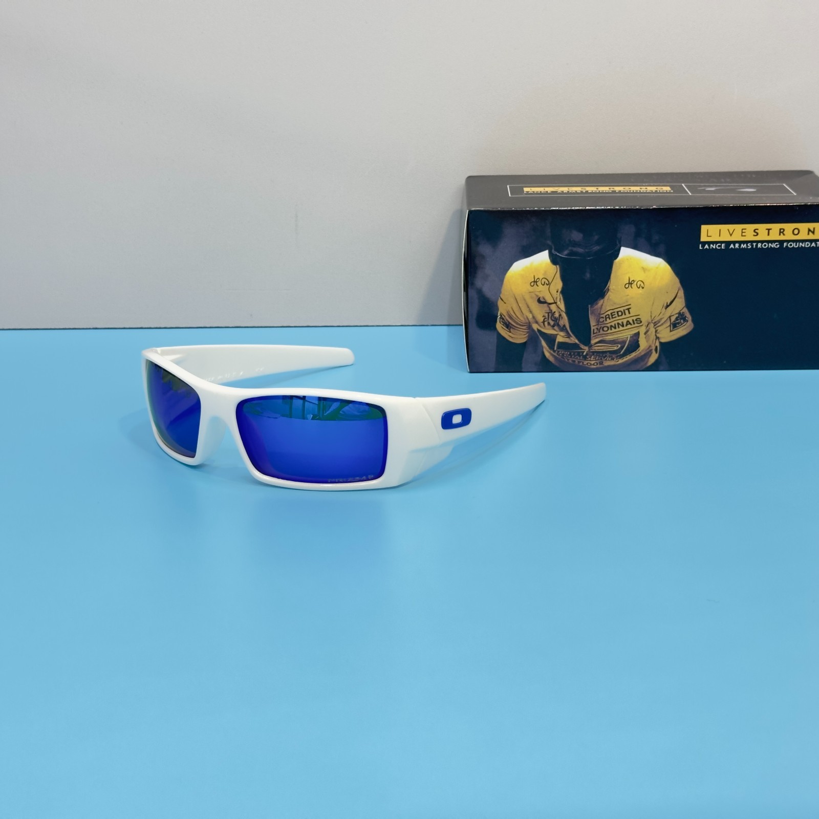 Oakley Gascan OO9014 White Frame Prizm Sapphire Sunglasses New w/ Box