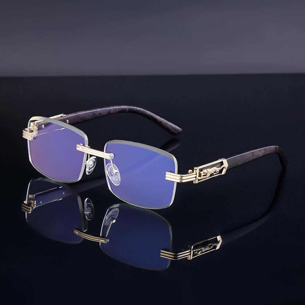 Hot Fashion Wood Grain Square Sunglasses Retro Mens Women Hip Hop Shade Glasses