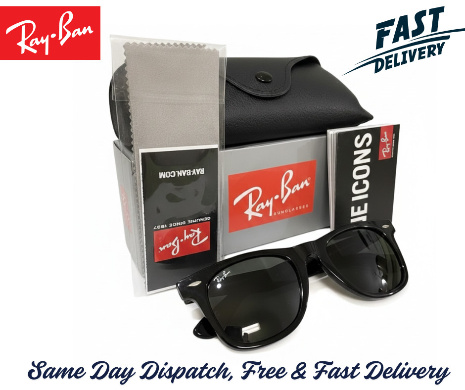 Ray-Ban Sunglasses Wayfarer RB2140 Gloss Black Frame And Lens