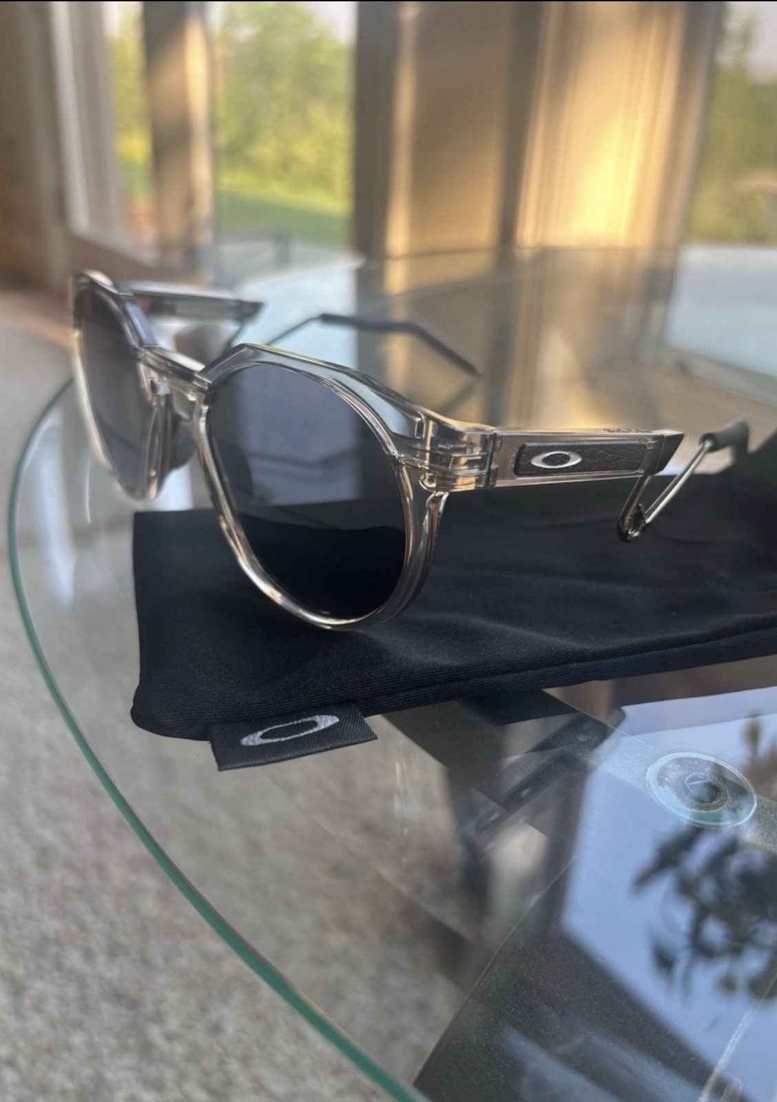 Oakley Signature Damian Lillard HSTN Sunglasses Metal Grey Ink/ Prizm Black 9279