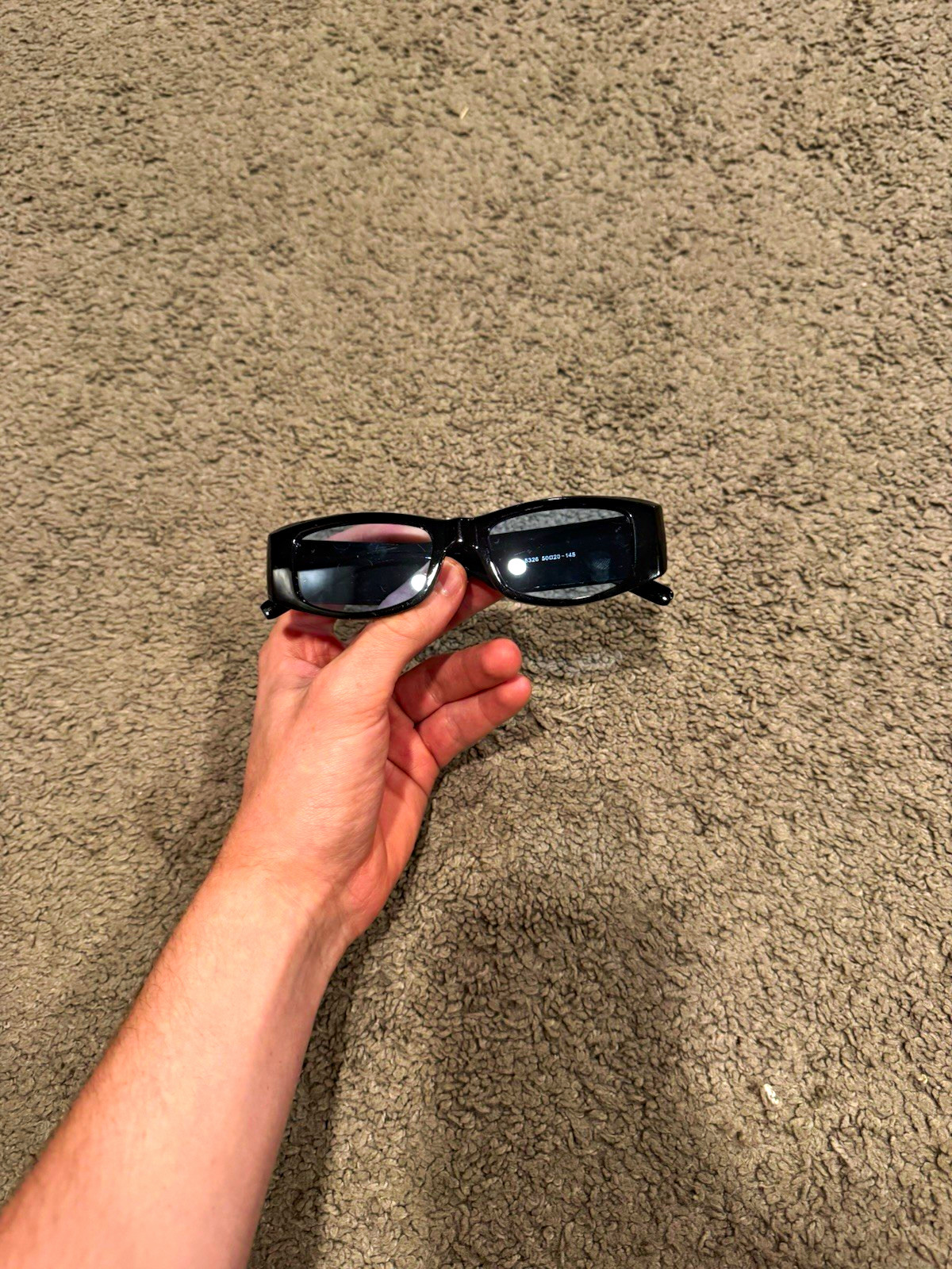 Blue tinted Palm angels glasses