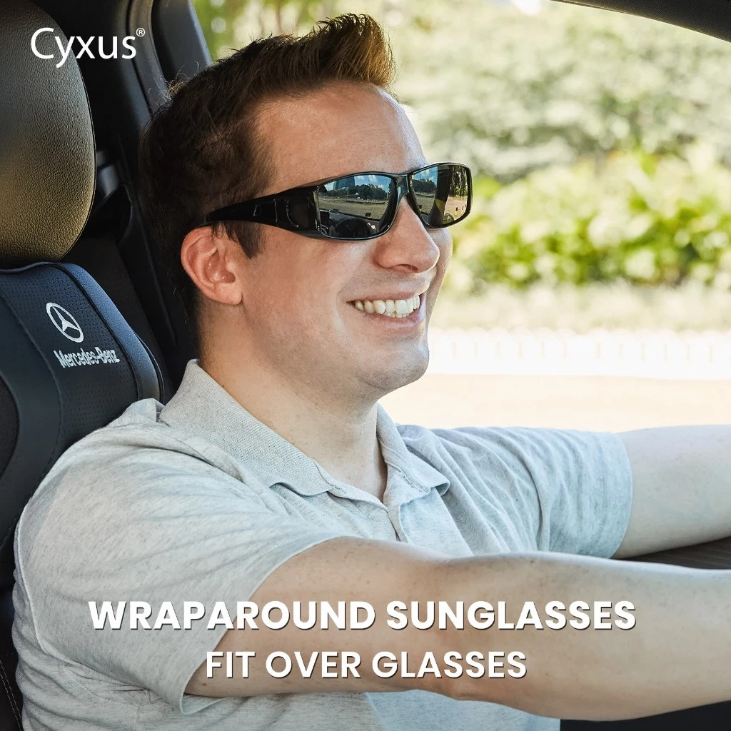 Fit Over Polarized Sunglasses for Men Women Sports Driving Wear Over Glasses