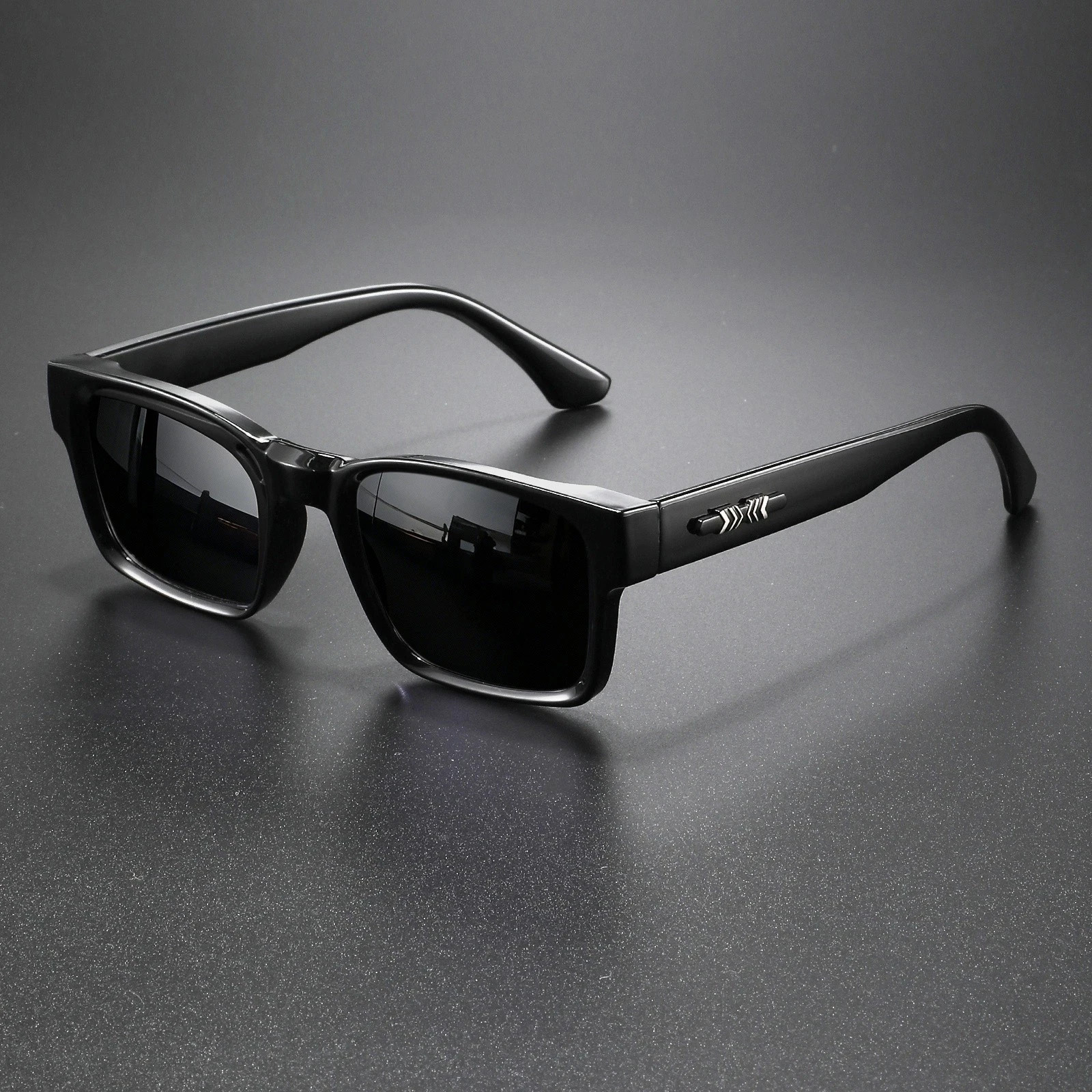 Oversize Gangster Glasses Men Dark Lens Flat Top Large Black OG Sunglasses