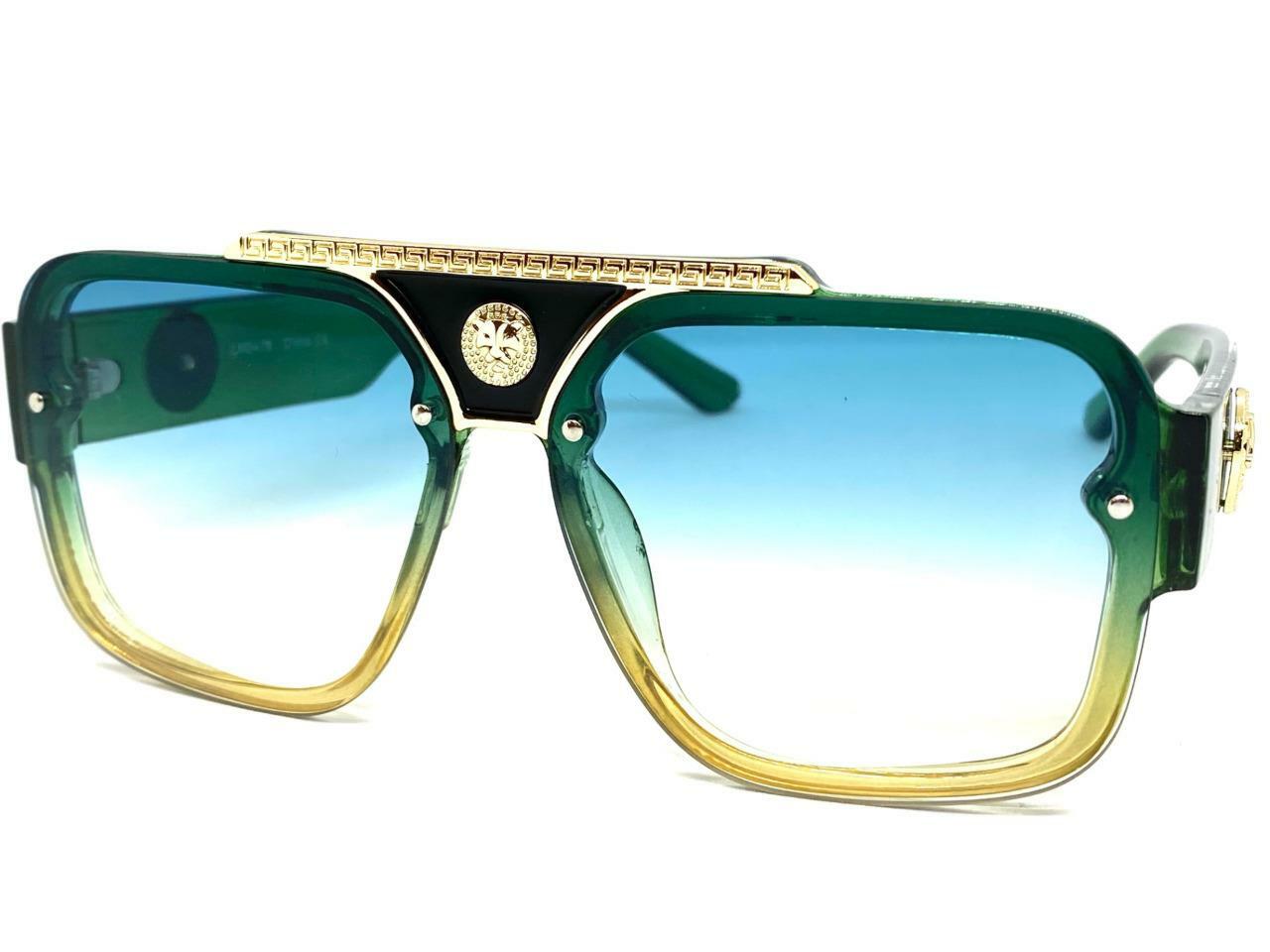 Mens Women Classic Elegant Retro Modern Party Club Raver SUN GLASSES Green Frame