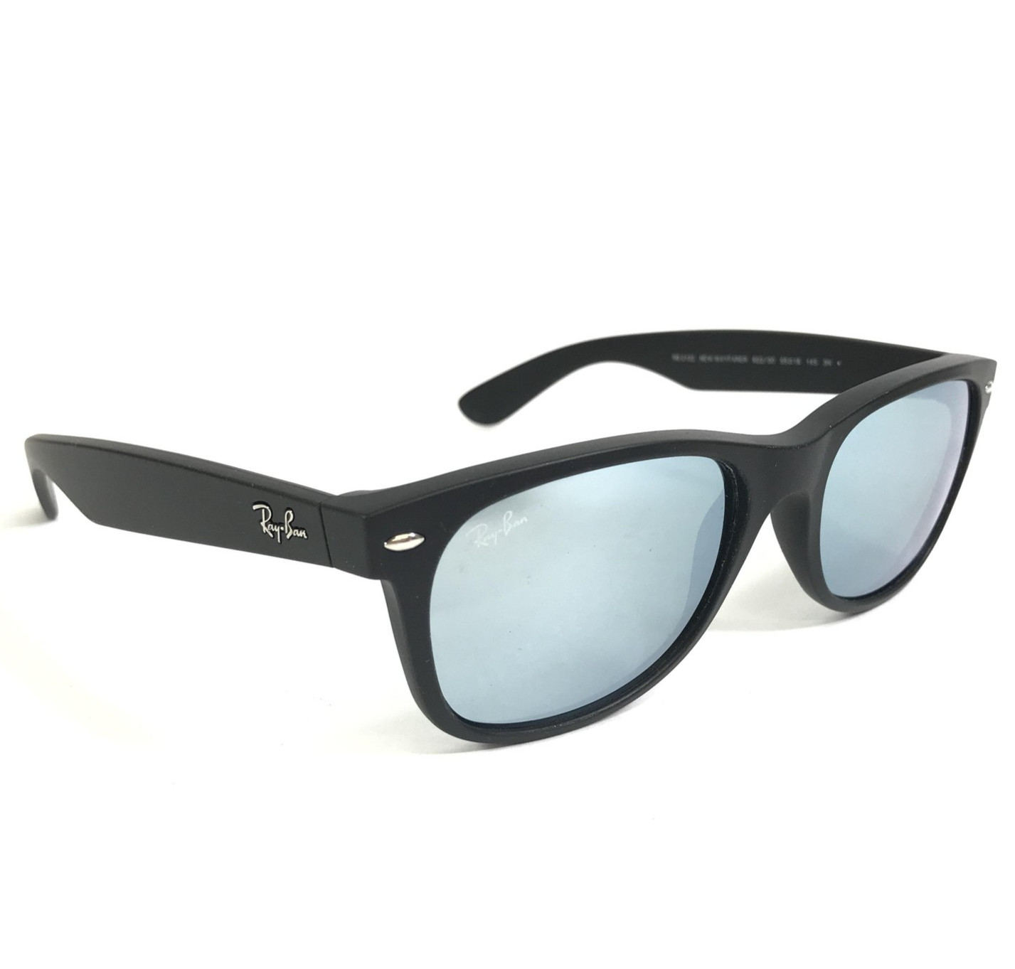 Ray-Ban Sunglasses RB2132 NEW WAYFARER 622/30 Matte Black w/ Silver Flash 55 mm