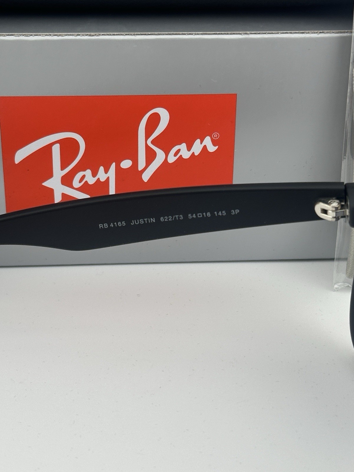 Ray-Ban Justin Polarized RB 4165 622/T3 Sunglasses Matte Black Frame 54mm