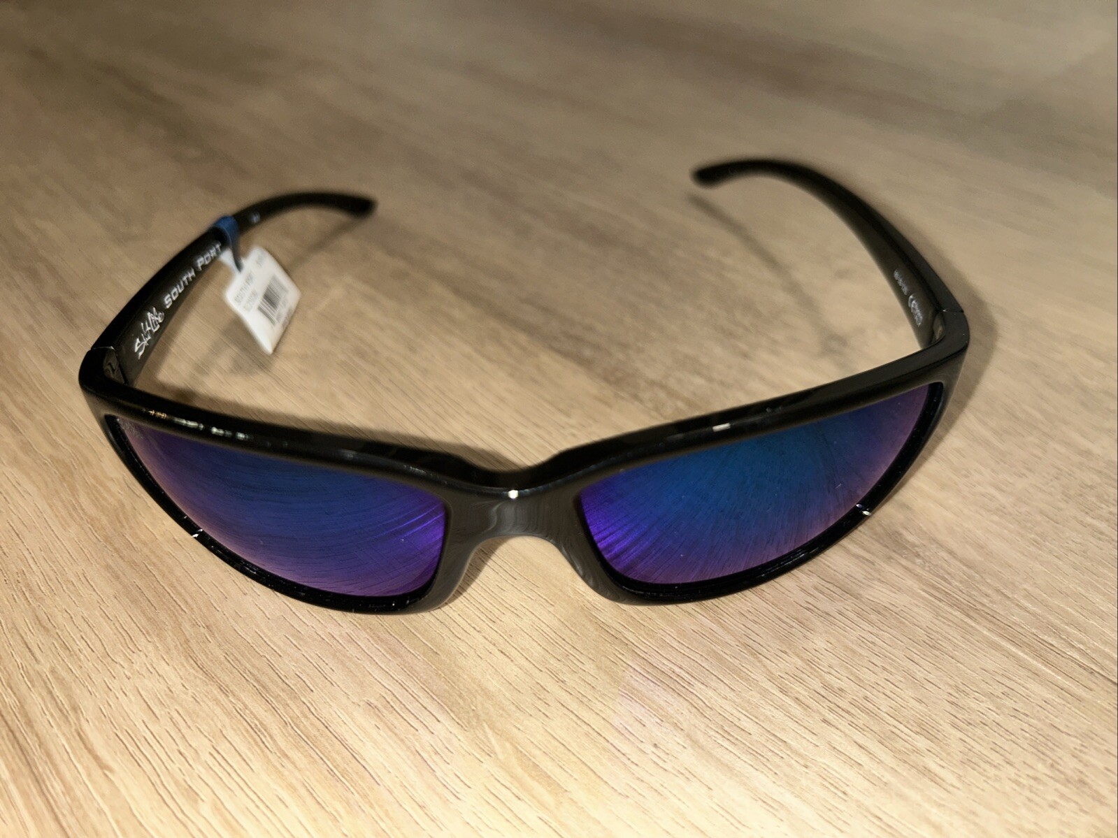 New Salt Life South Port Gloss Black Smoke Blue Lens Salty $189 Salty Saltlife