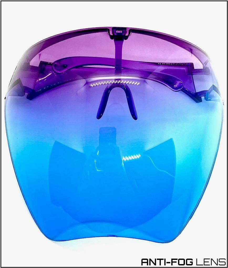 Oversized Bubble Face Shield Visor SUN GLASSES Protective Eyewear Anti Fog Lens