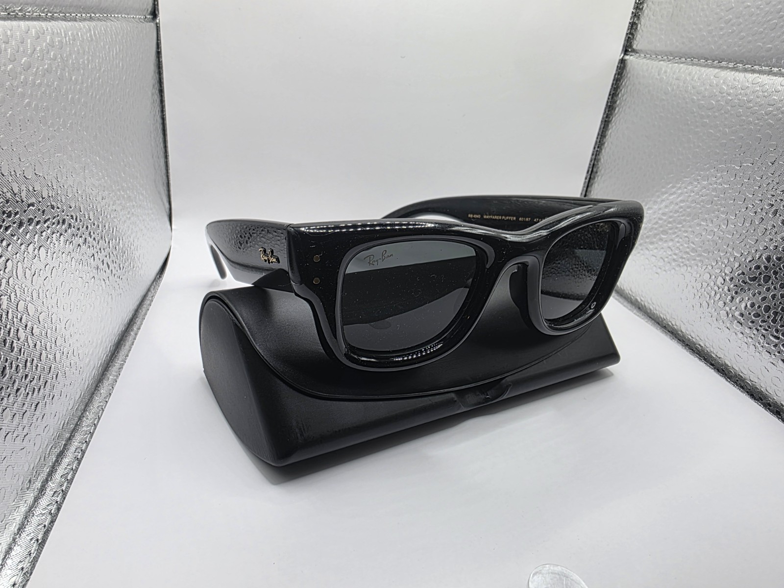 Ray Ban Wayfarer Puffer Asap Rocky AWGE RB4940 4940 Black Size 47/23