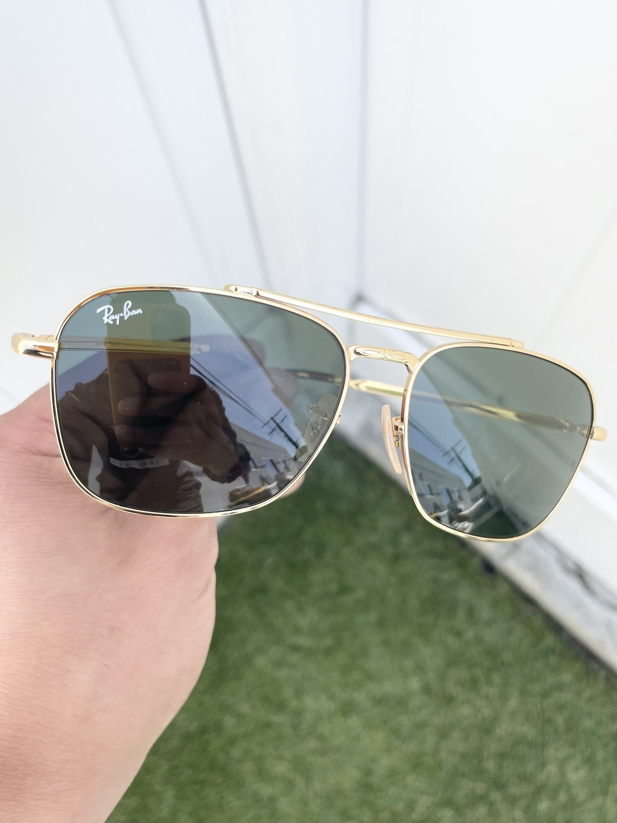 NEW Authentic Ray Ban New Caravan RB3636 3636 Gold 9196/31 G15 Lens Size 58/14