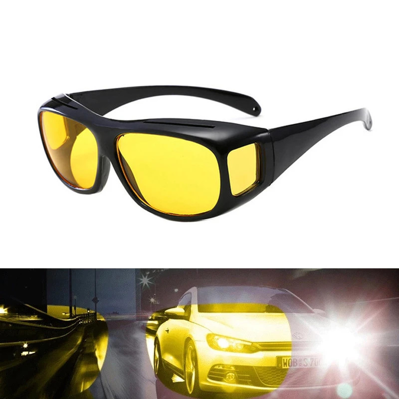 1/2PCS HD Day Night Vision Glasses Driving Sports Wraparound Fit Over Sunglasses