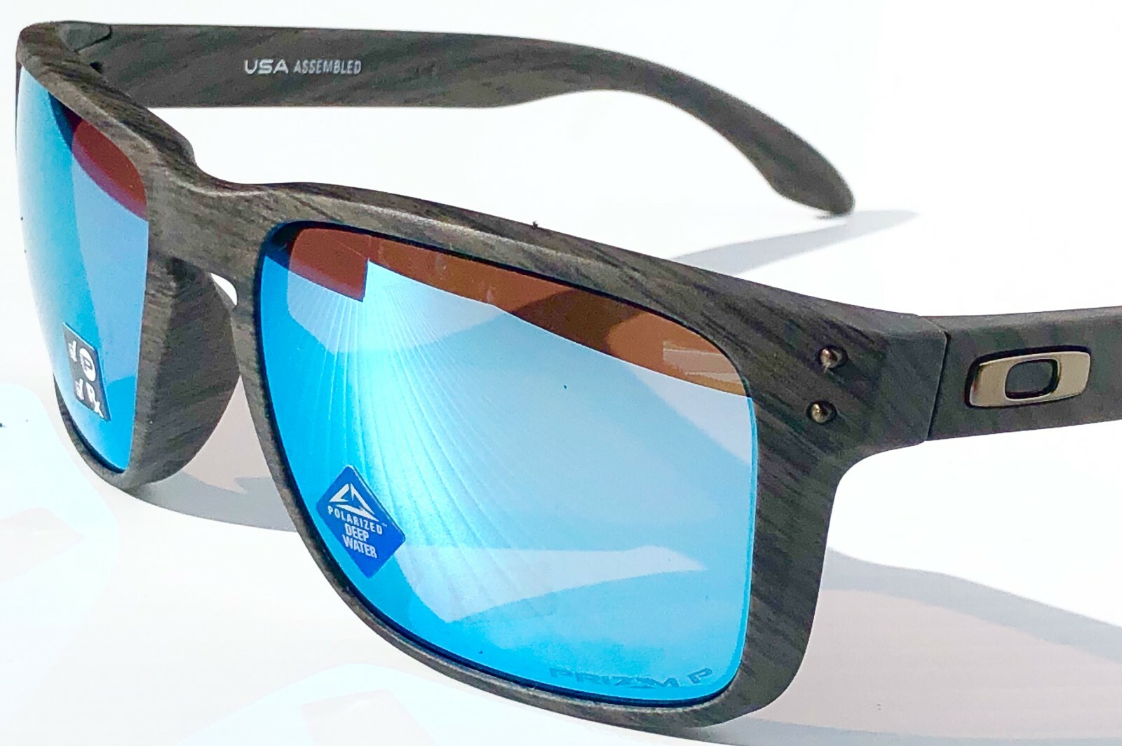 NEW Oakley HOLBROOK XL Woodgrain Polarized Deep Water PRIZM H2O Sunglass 9417-19