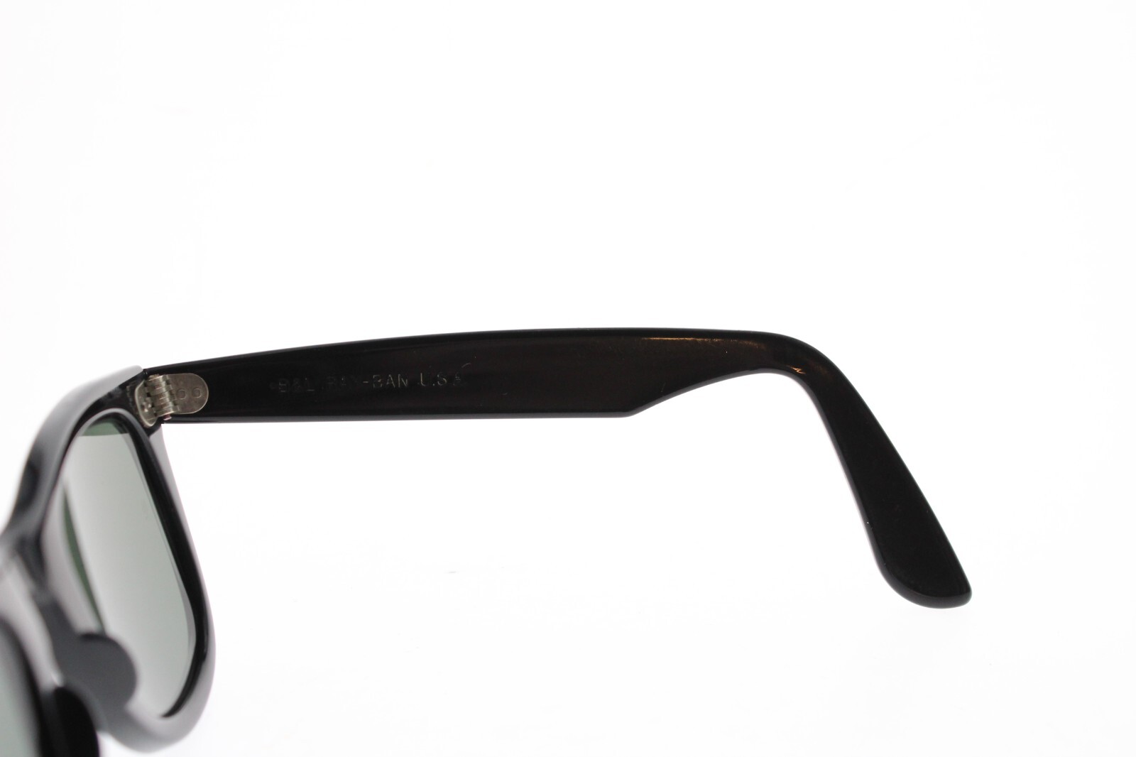 VTG B&L RAY-BAN L2009 XSAS SHINY BLACK EBONY G15 WAYFARER MADE IN USA 50/24 MM
