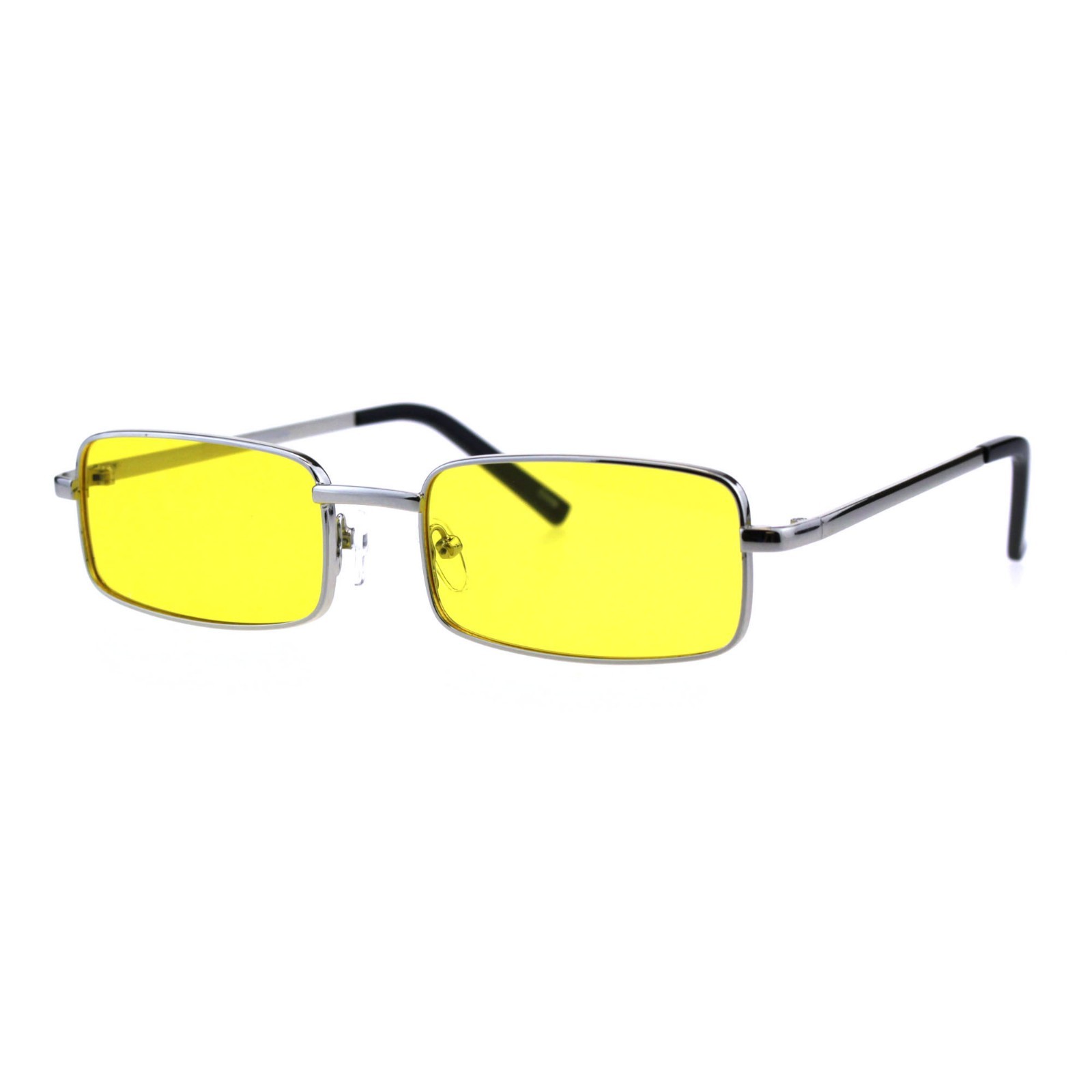 Perfect Rectangular Sunglasses Unisex Fashion Metal Frame Color Lens UV400