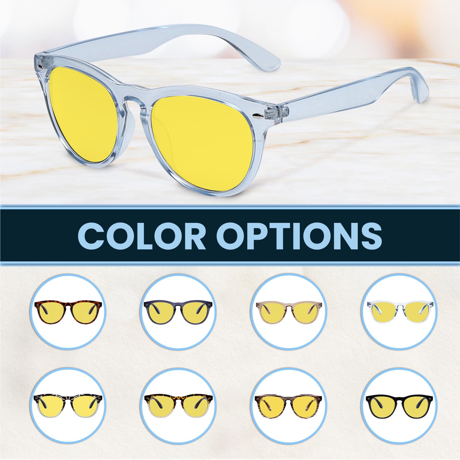 Night Vision Driving Glasses Anti Glare Polarized Night Yellow Driving