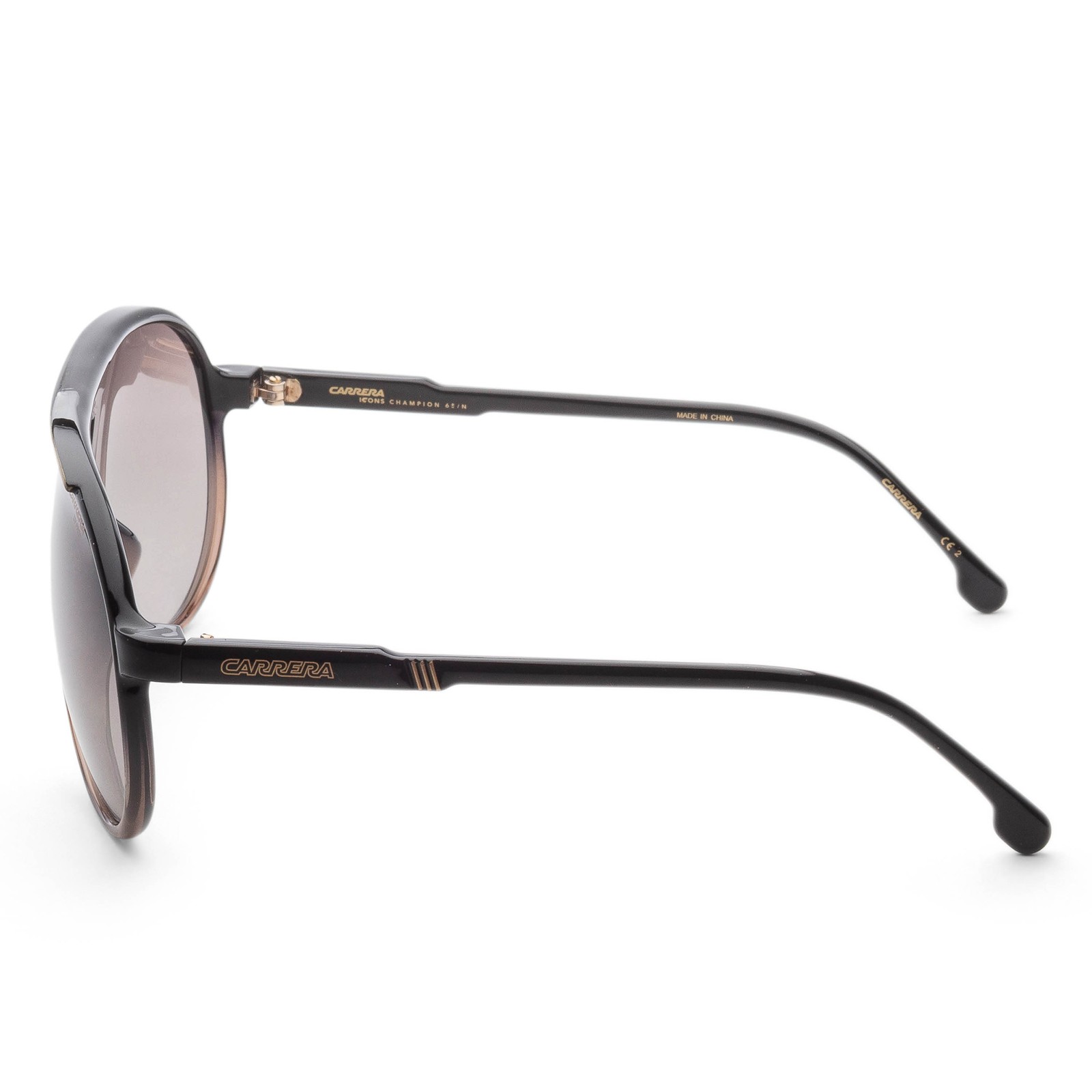 Carrera Unisex Champion 62mm Black Shaded Brown Sunglasses CHAMPION65-N-DCC-HA