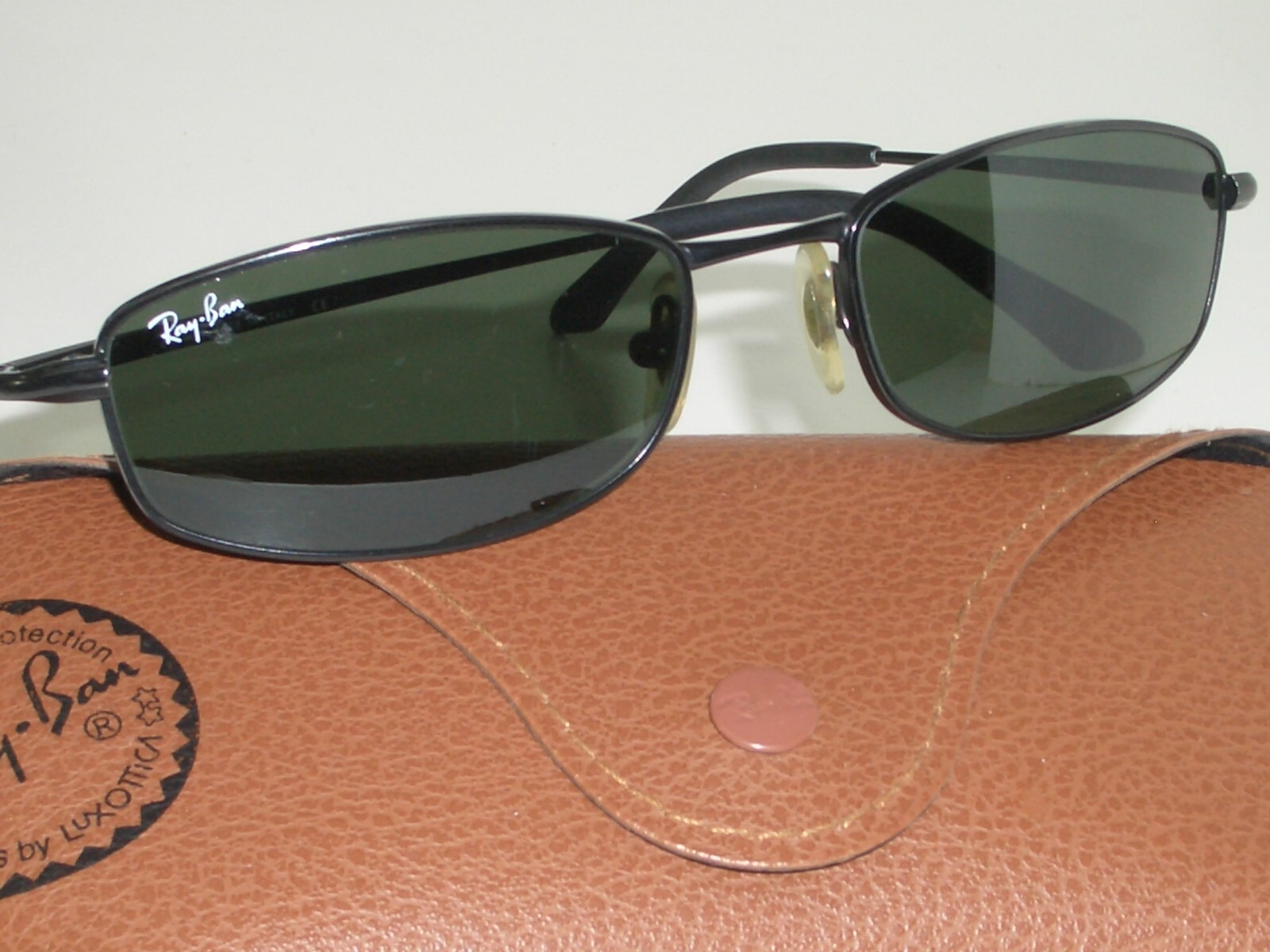 55[]18mm RAY BAN RB3198 G15 UV CRYSTAL SLEEK BLACK RECTANGULAR FLEX SUNGLASSES