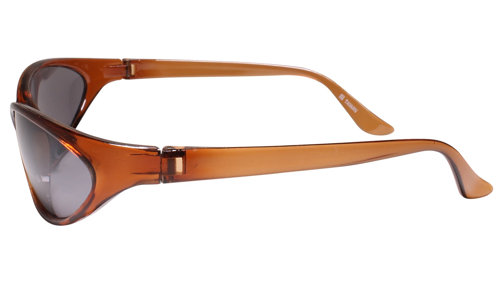 Lightweight Low Profile Cycling Running Wrap Sport Transparent Brown Sunglasses